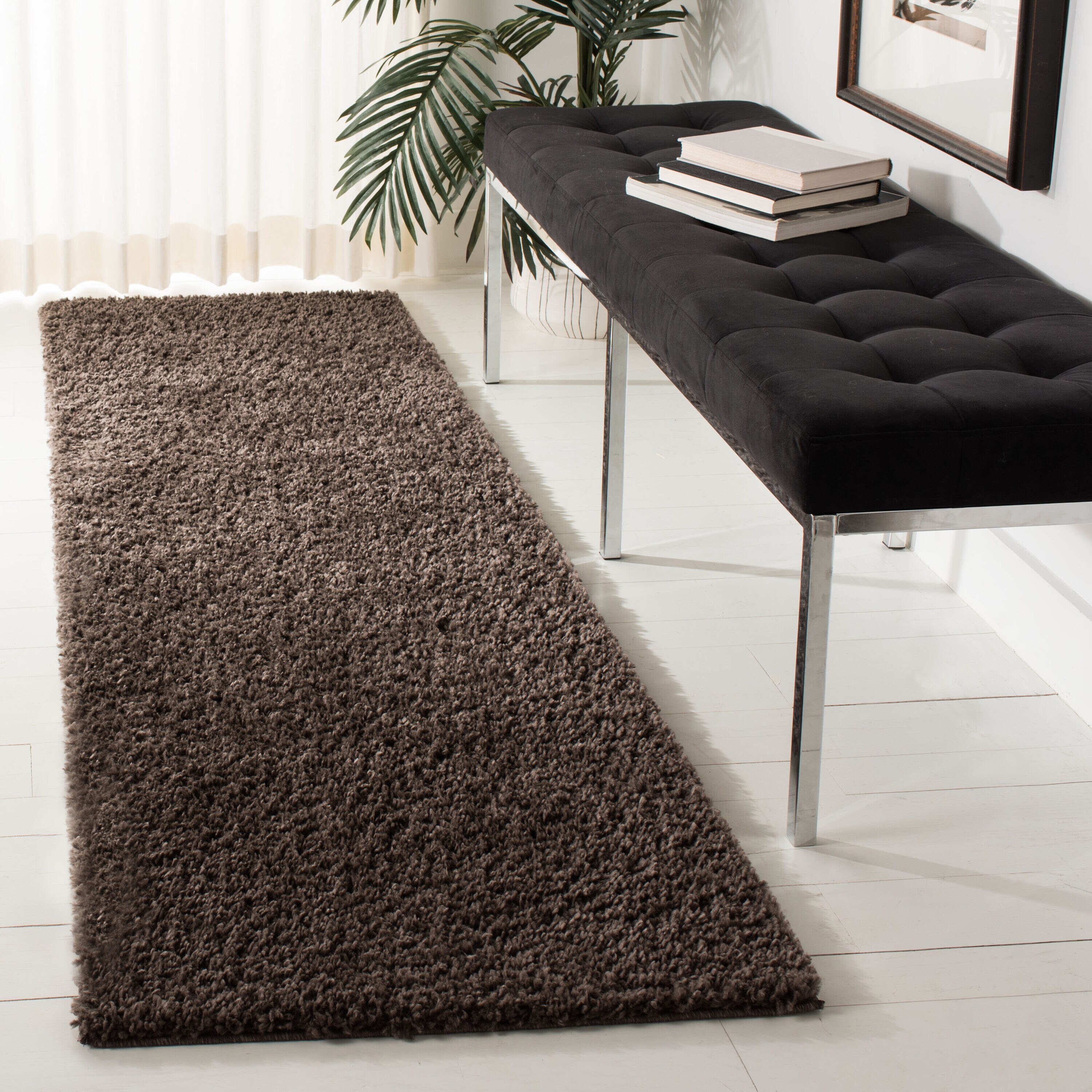 Safavieh - August Shag 900T Brown 2ft-3in x 12ft Runner Rug