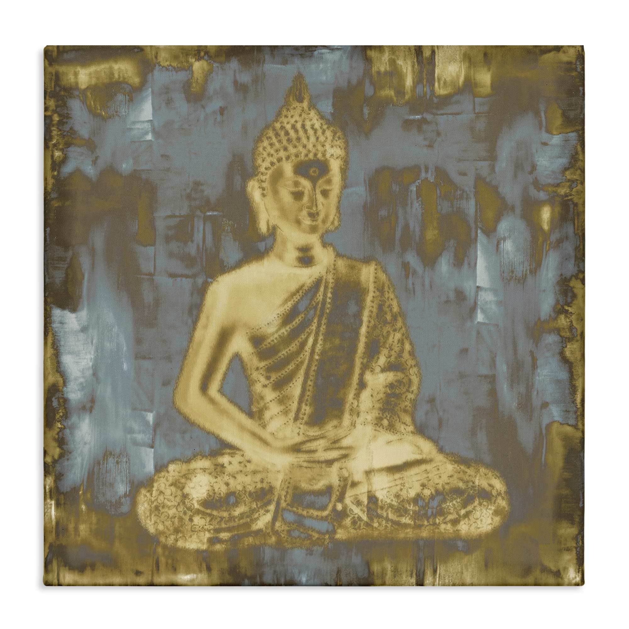 Stupell Industries BT-233-CN-17X17 Muted Earthy Buddha Abstract Canvas Wall Art By Tom Bray 17 x 17