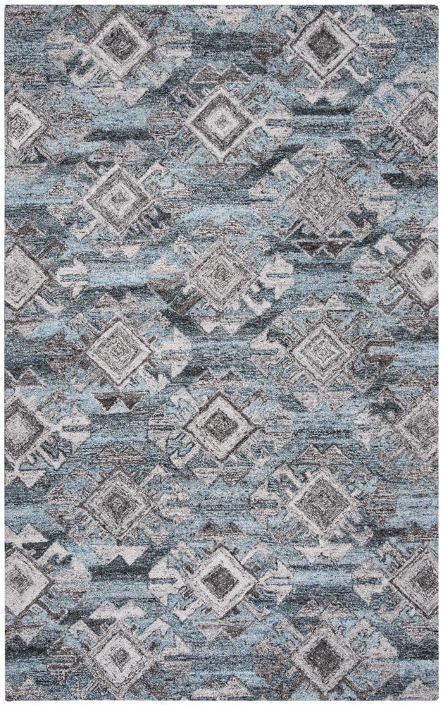 Safavieh ABT613F-6 Abstract Ertu 6 x 9 (ft) Tufted Synthetic Gray/Black Rectangular Indoor Distressed/Overdyed Bohemian/Eclectic Area rug