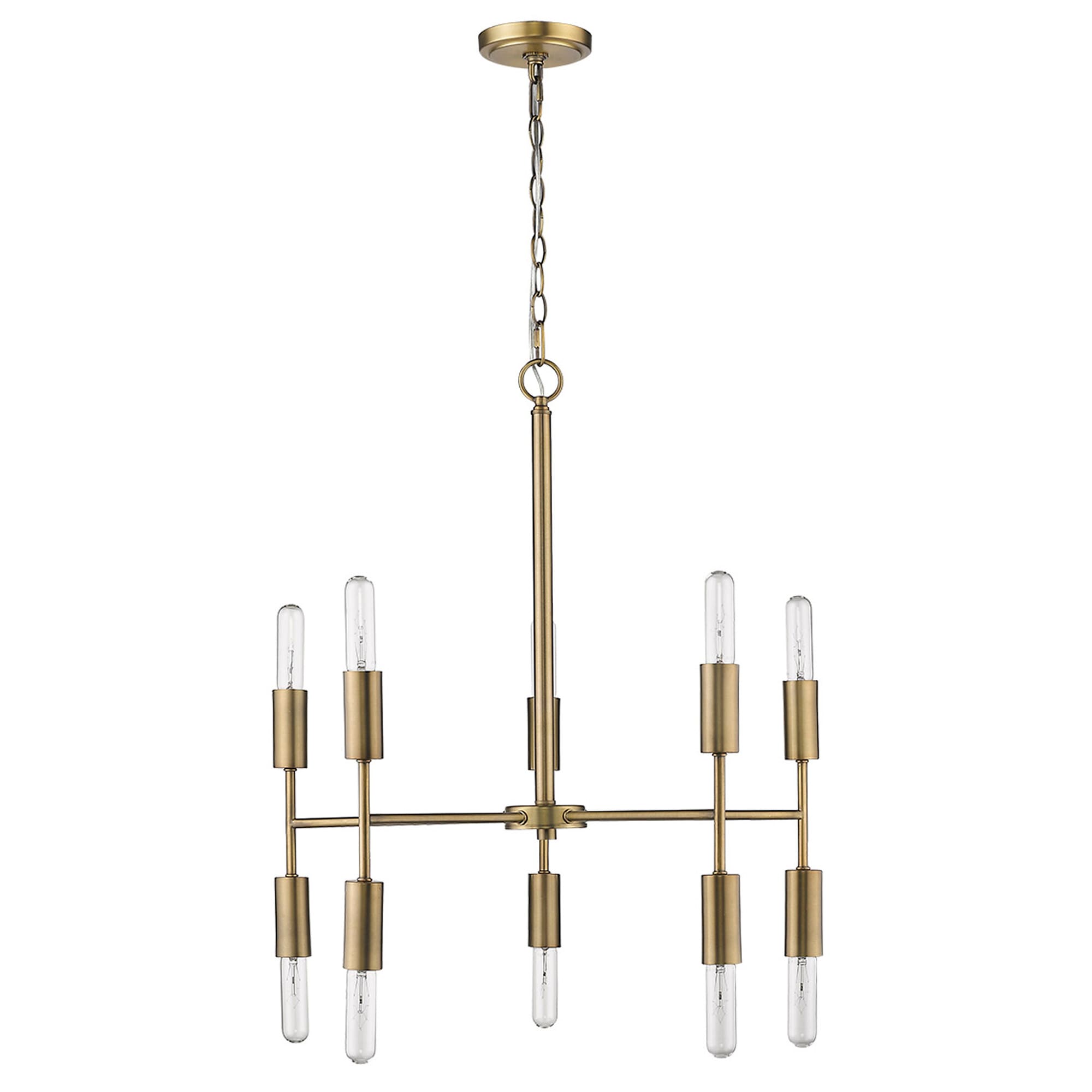 Trend Lighting Perret 10-Light Aged Brass Mid-century LED Dry Rated ...