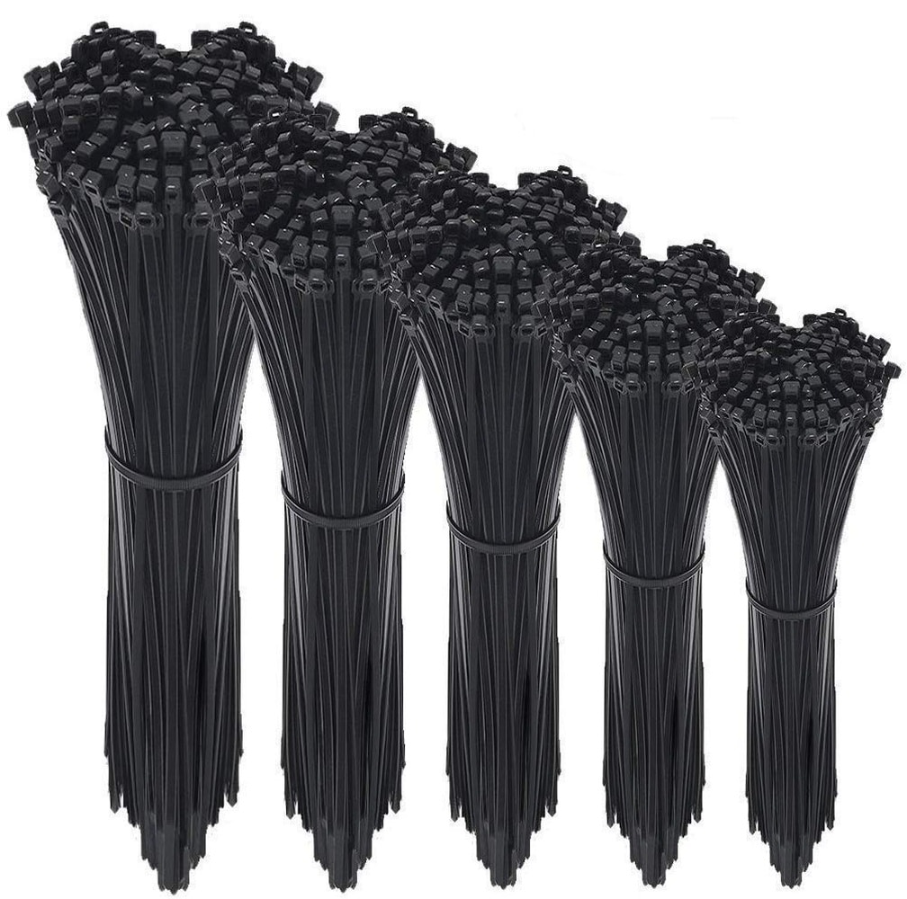 CYIKE  Cable Zip Ties 500 Pack Self Locking Nylon Cable Ties in Multiple Sizes for Home Office Garage and Workshop Cable Management