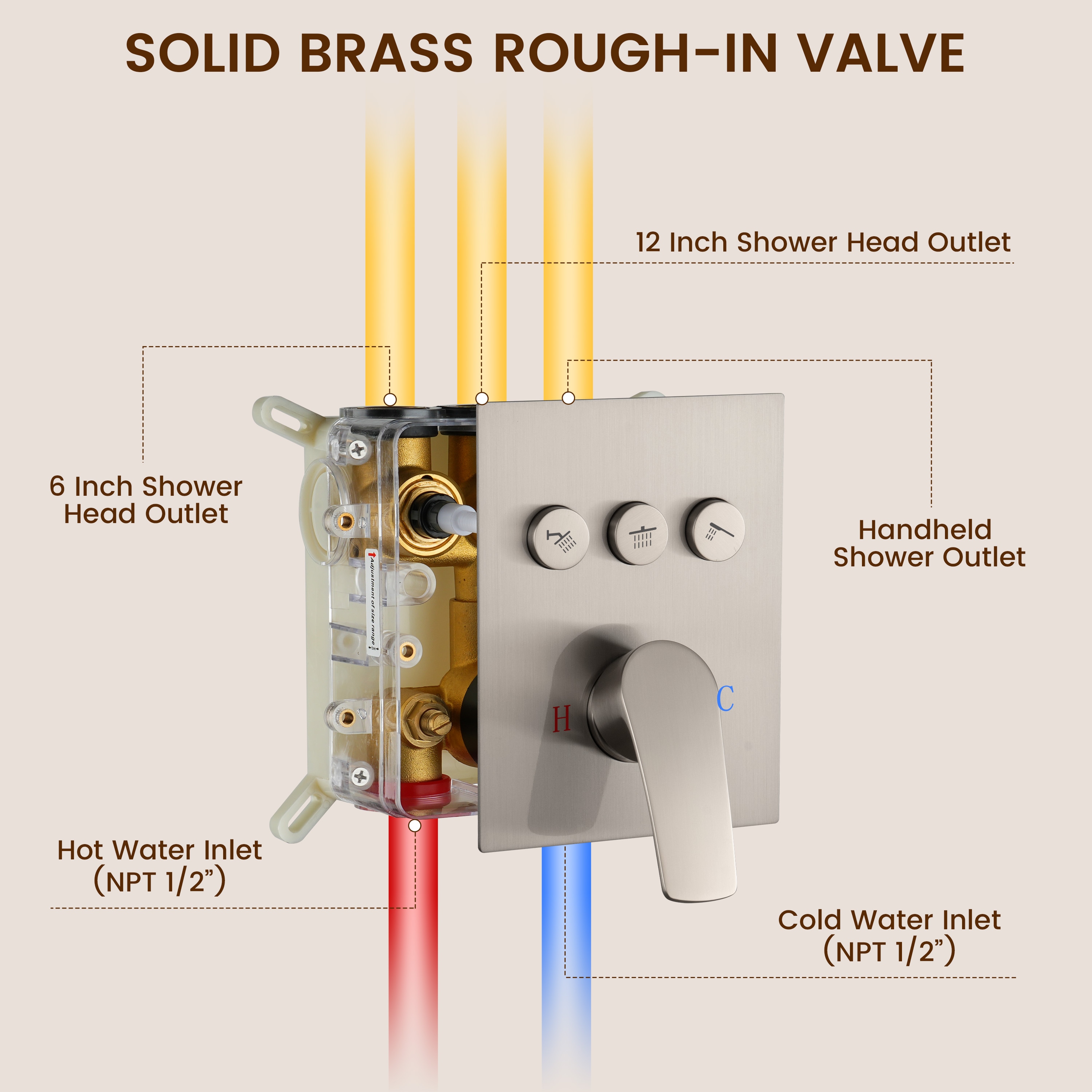 Mondawe OR-6001MB-DG Showerhead-Bar-Panels - View #7