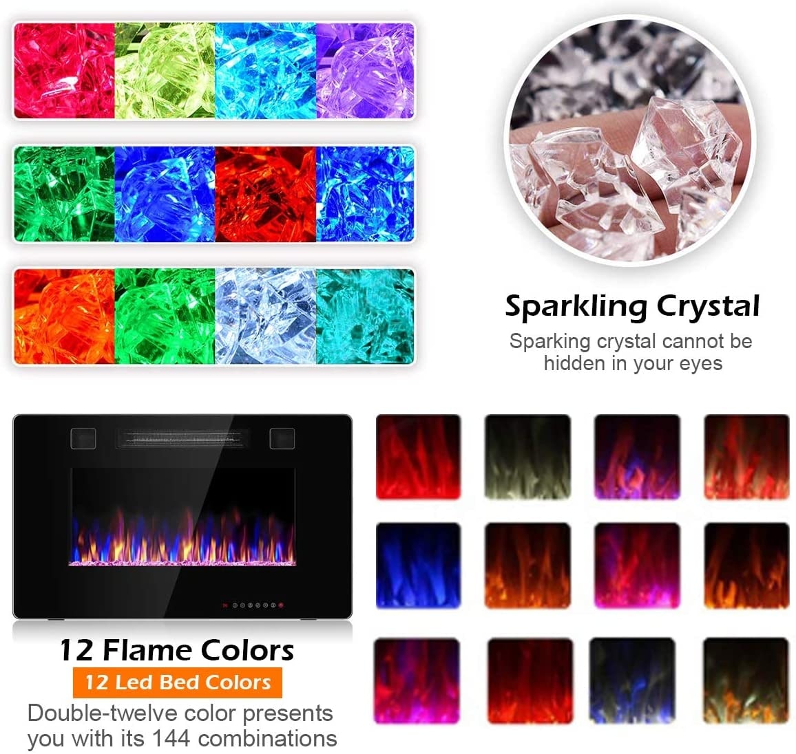 Forclover ALHY-FP02 Electric-Fireplaces - View #6