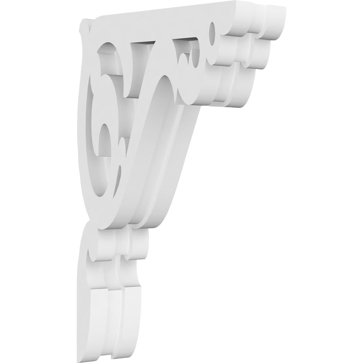 Ekena Millwork CORP01X05X09AE 1.875-in x 5.5-in x 9-in Amber Unfinished White PVC Paintable Corbel