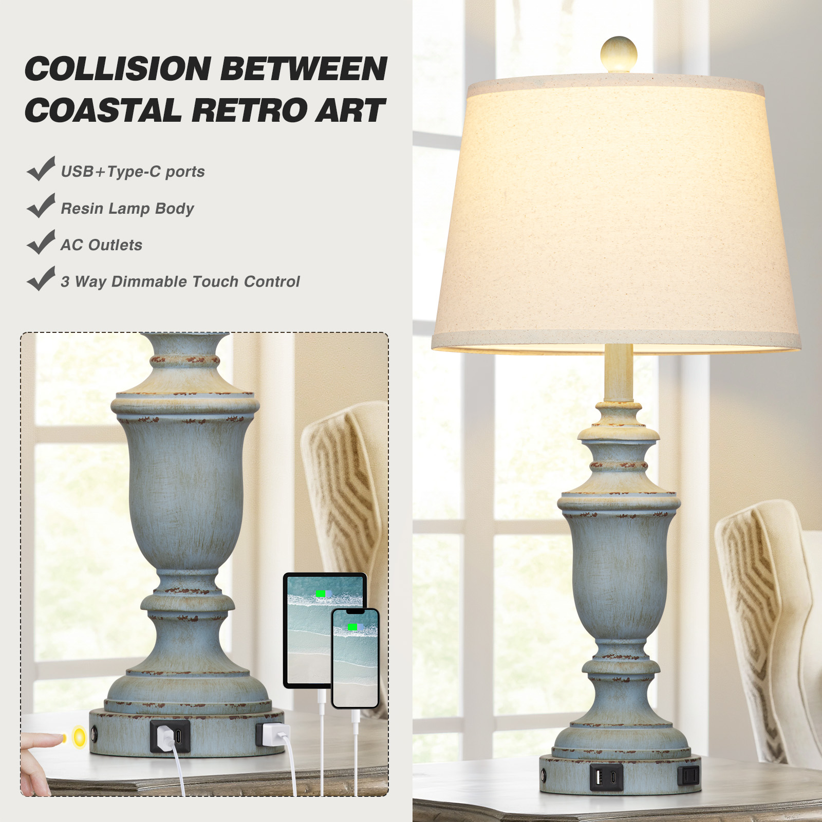 UrFurnishings TD-276 Table-Lamps - View #7