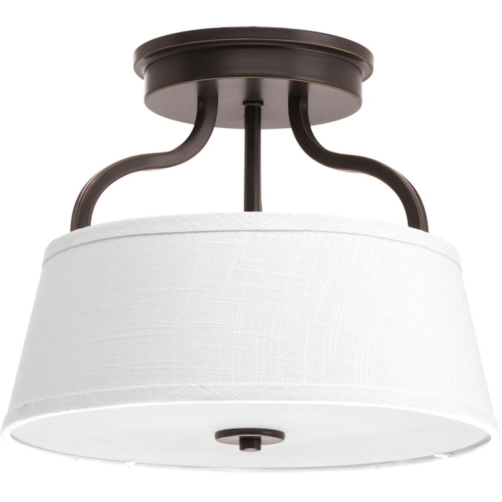Progress Lighting P3720-20 Arden 2-Light Antique Bronze Semi-Flush mount light