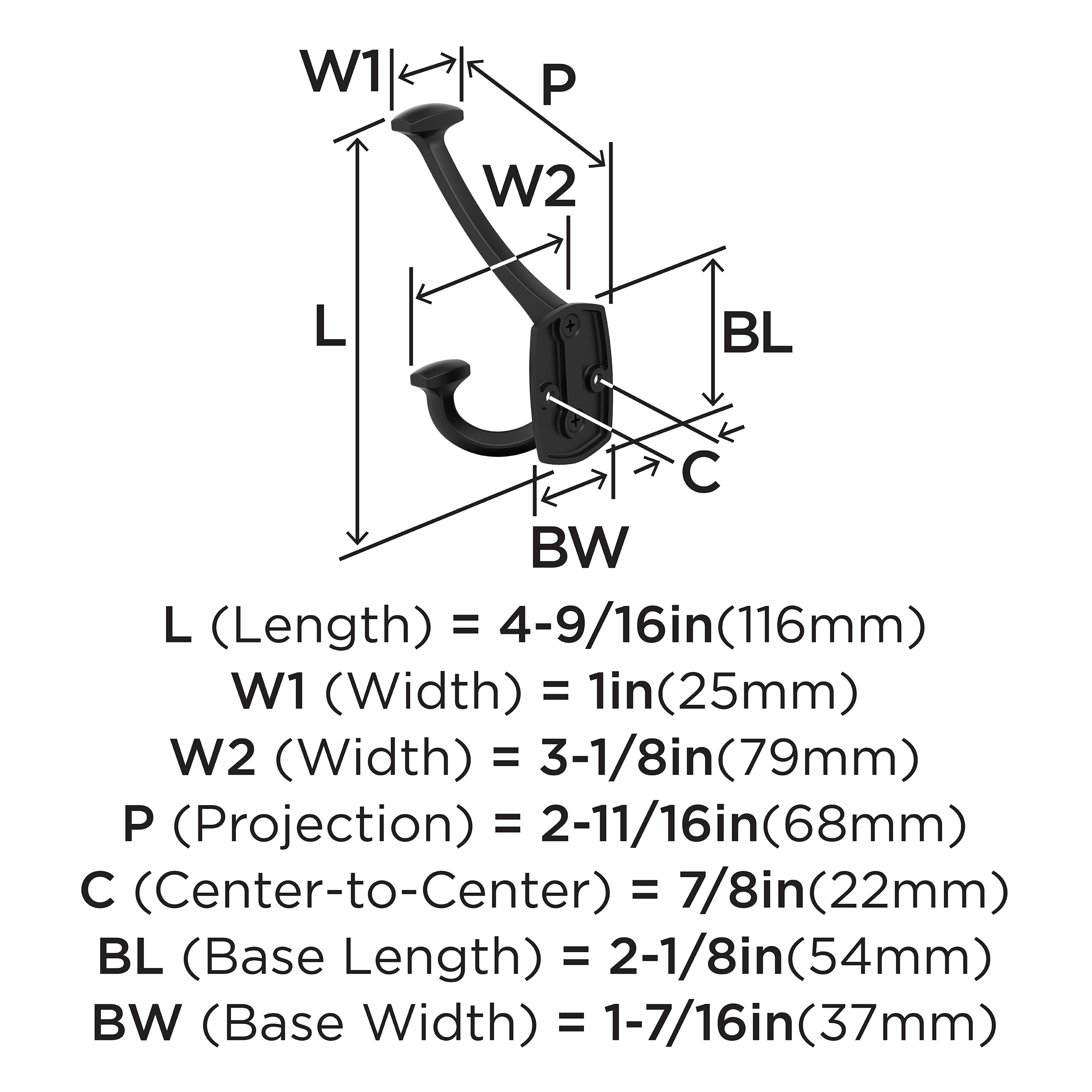 Amerock H37004MB Decorative-Wall-Hooks - View #4