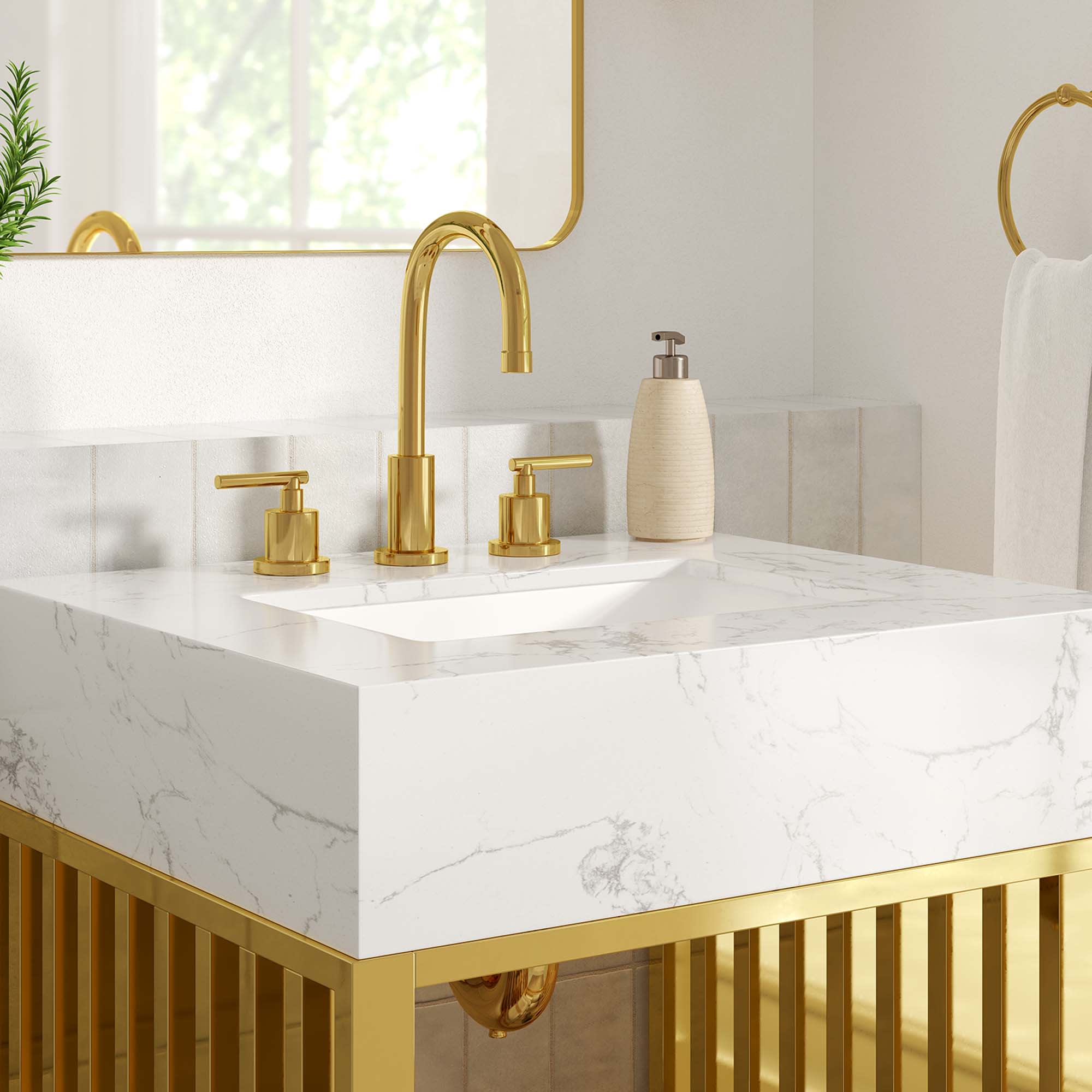 Modway EEI-6103-WHI-GLD Bath-Vanity-Combo - View #4