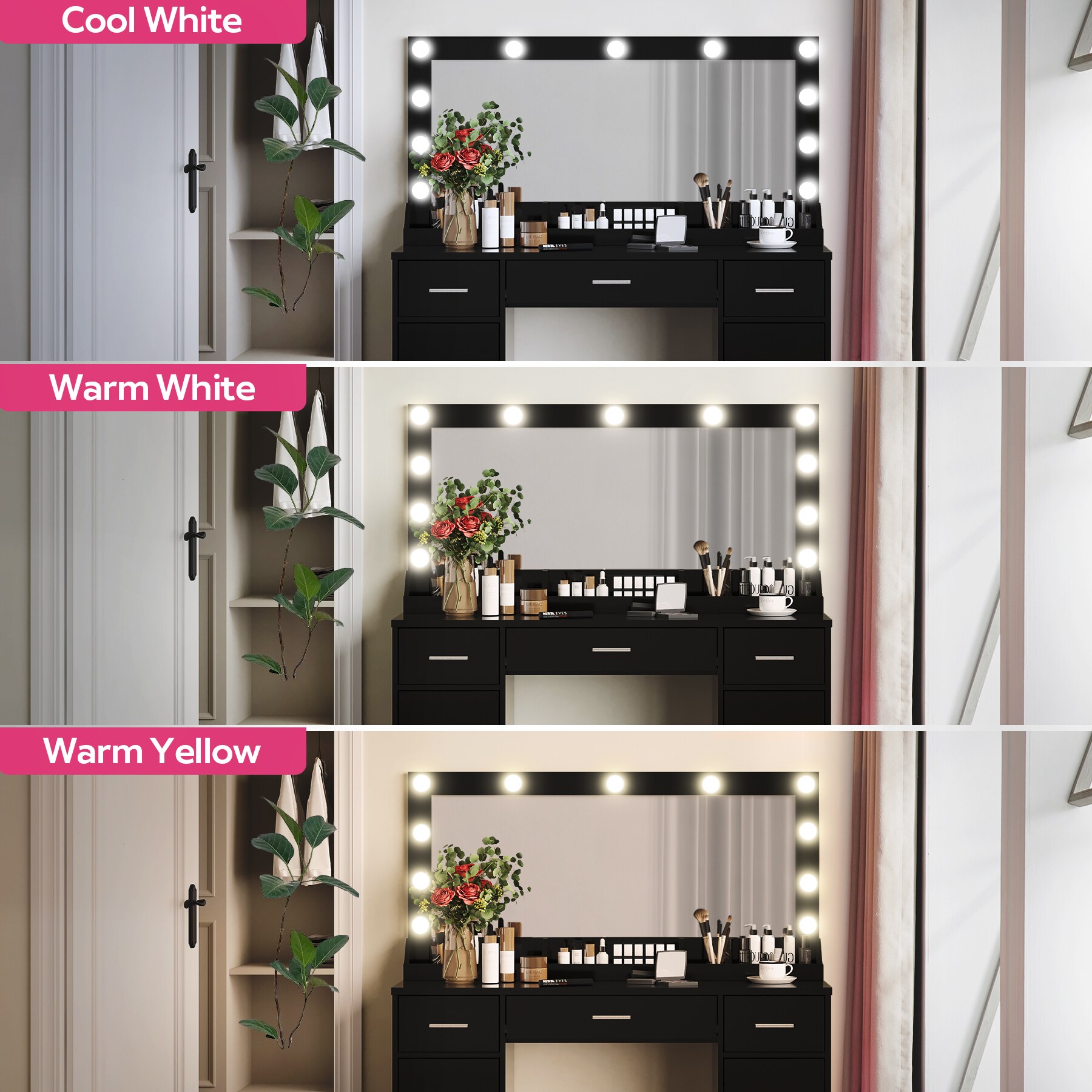 SINOFURN SYC080025WT Bedroom-Vanities - View #6