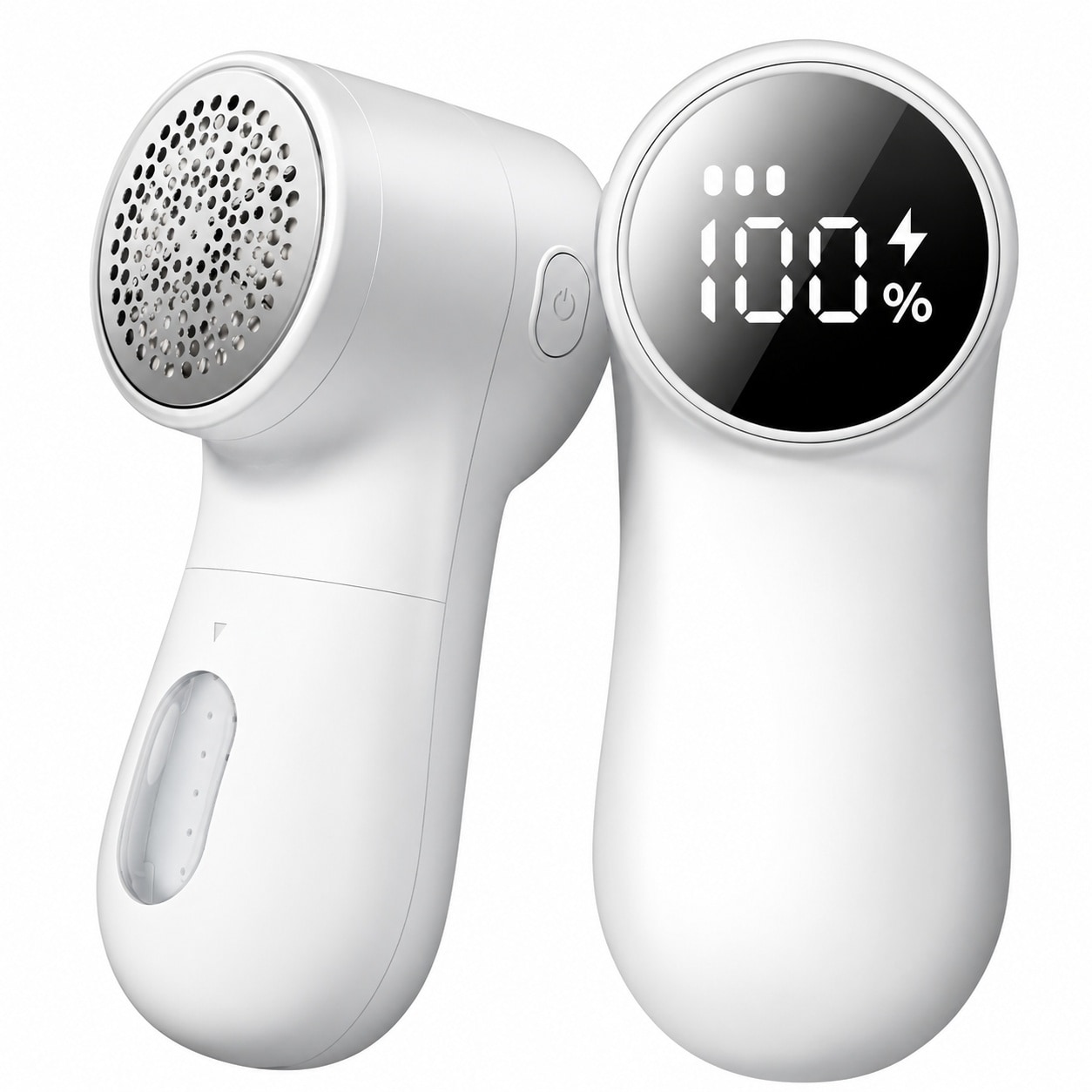 LAIFUCAM  Fabric Shaver Lint Remover 3 Speed Digital Display Large Storage 6 Leaf Blade Defuzzer for Clothes Furniture Bedding White 1 pcs