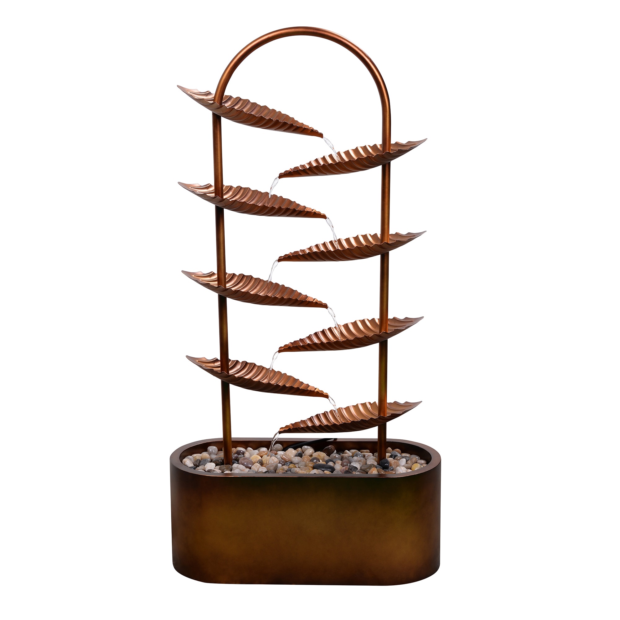 47.24-in H Cast iron Electric Powered Tiered Outdoor Fountain Pump Included