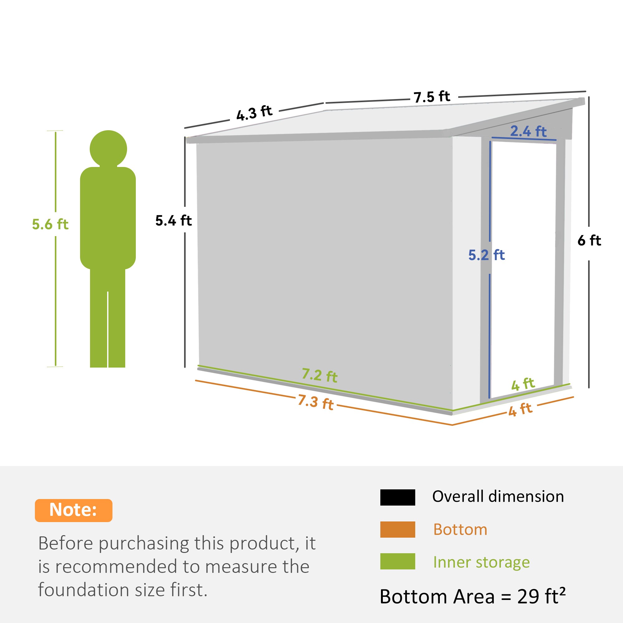 Outsunny 845-692V01BN Small-Outdoor-Storage - View #3