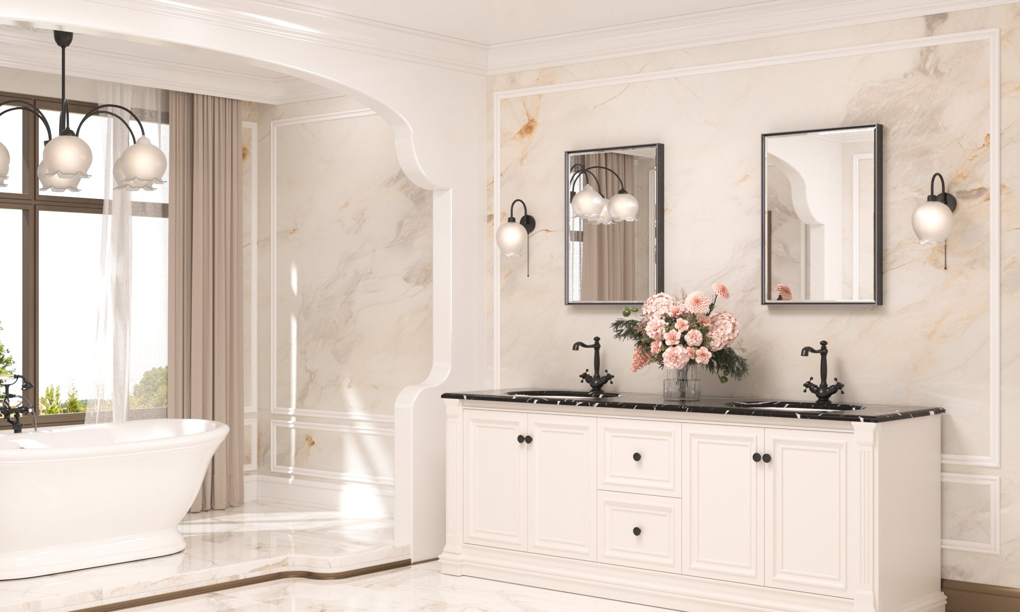 TETOTE LSC-TE-2230BK-B62 Framed-Bath-Mirrors - View #2