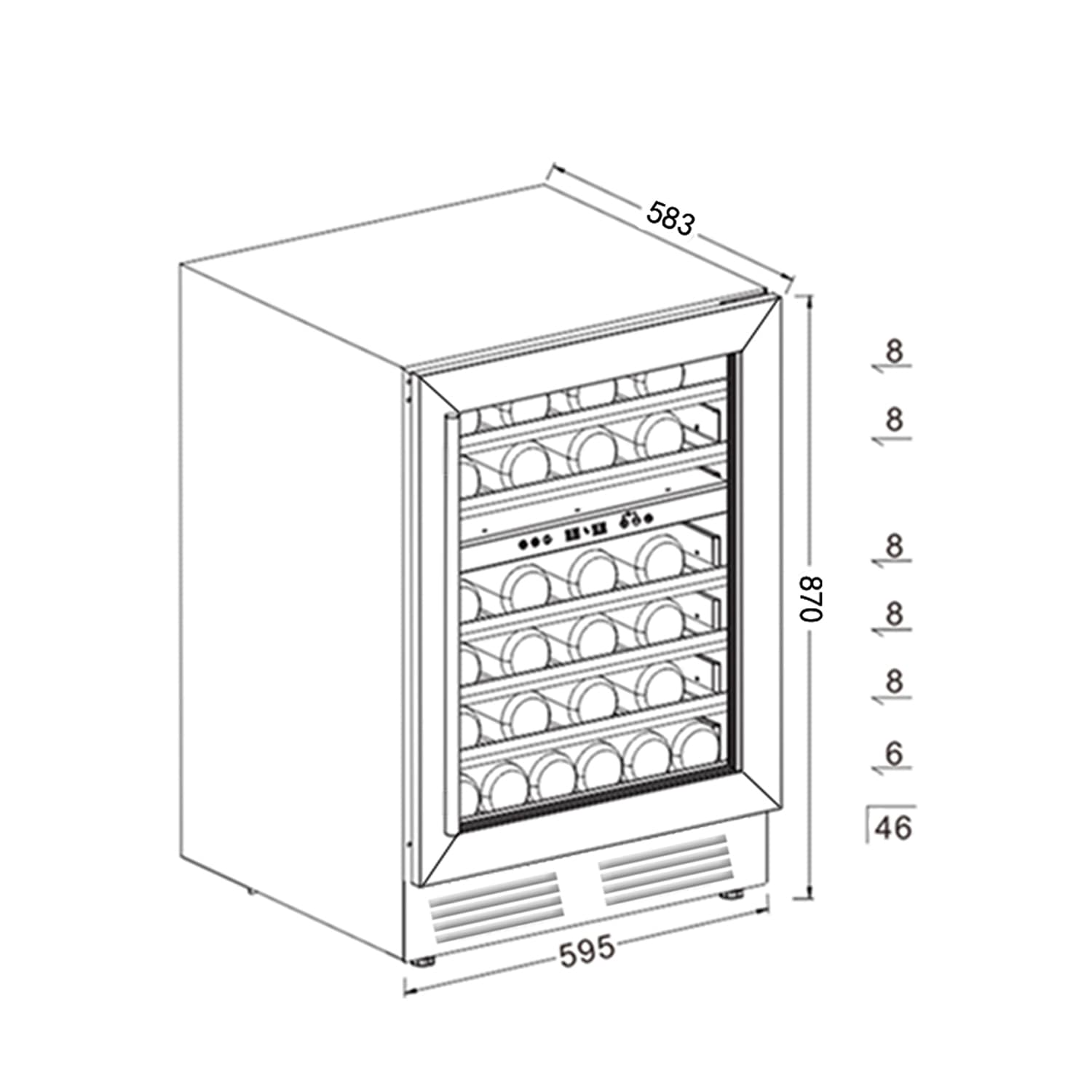 SINOFURN SYA960003BK Wine-Chillers - View #2
