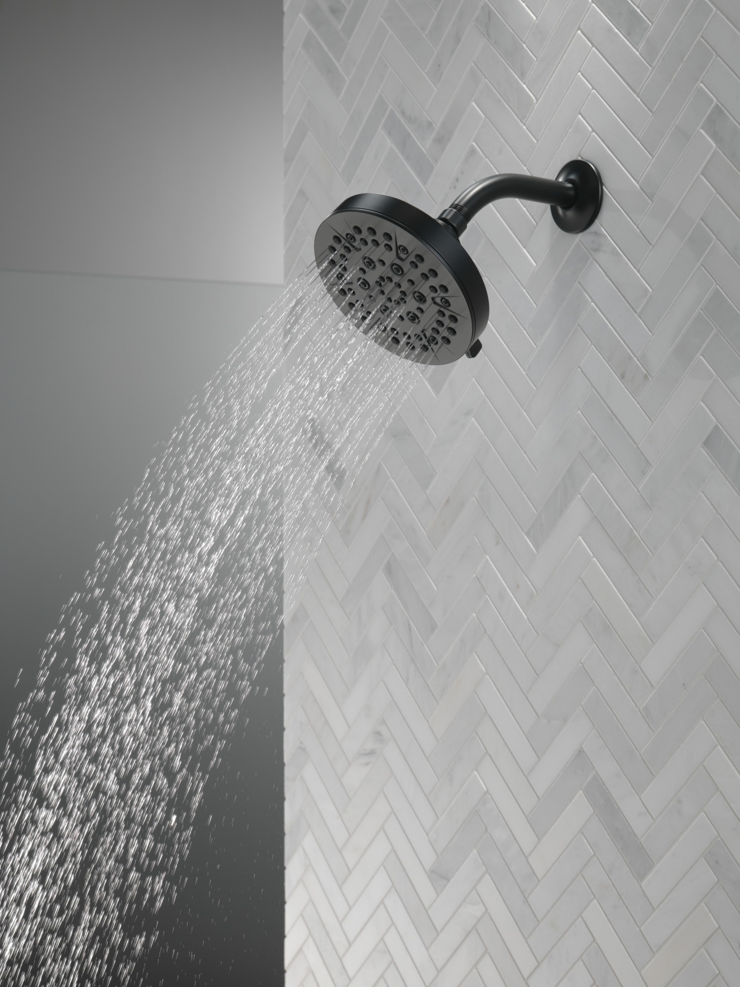 Matte Black Multi-Function Wall Mounted Shower Head