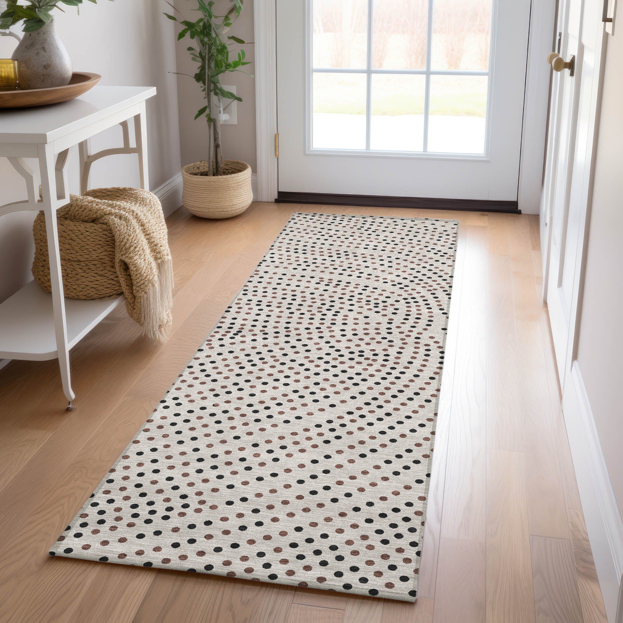 Addison Rugs ACN1021TP2X8 Chantille ACN1021TP 2 x 7 (ft) Taupe Rectangular Indoor/Outdoor Geometric Machine washable Pet Friendly Runner rug