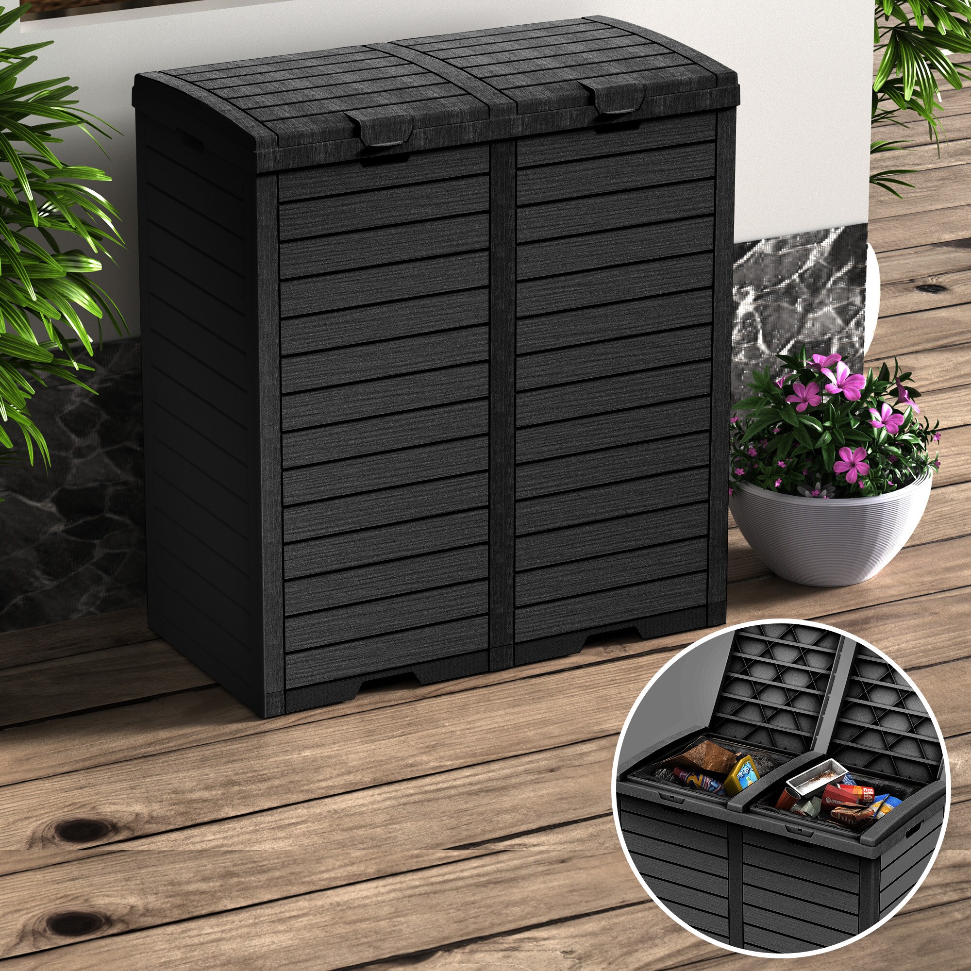 Clihome CL-BT31800BK1 Vinyl-Resin-Storage-Buildings - View #3
