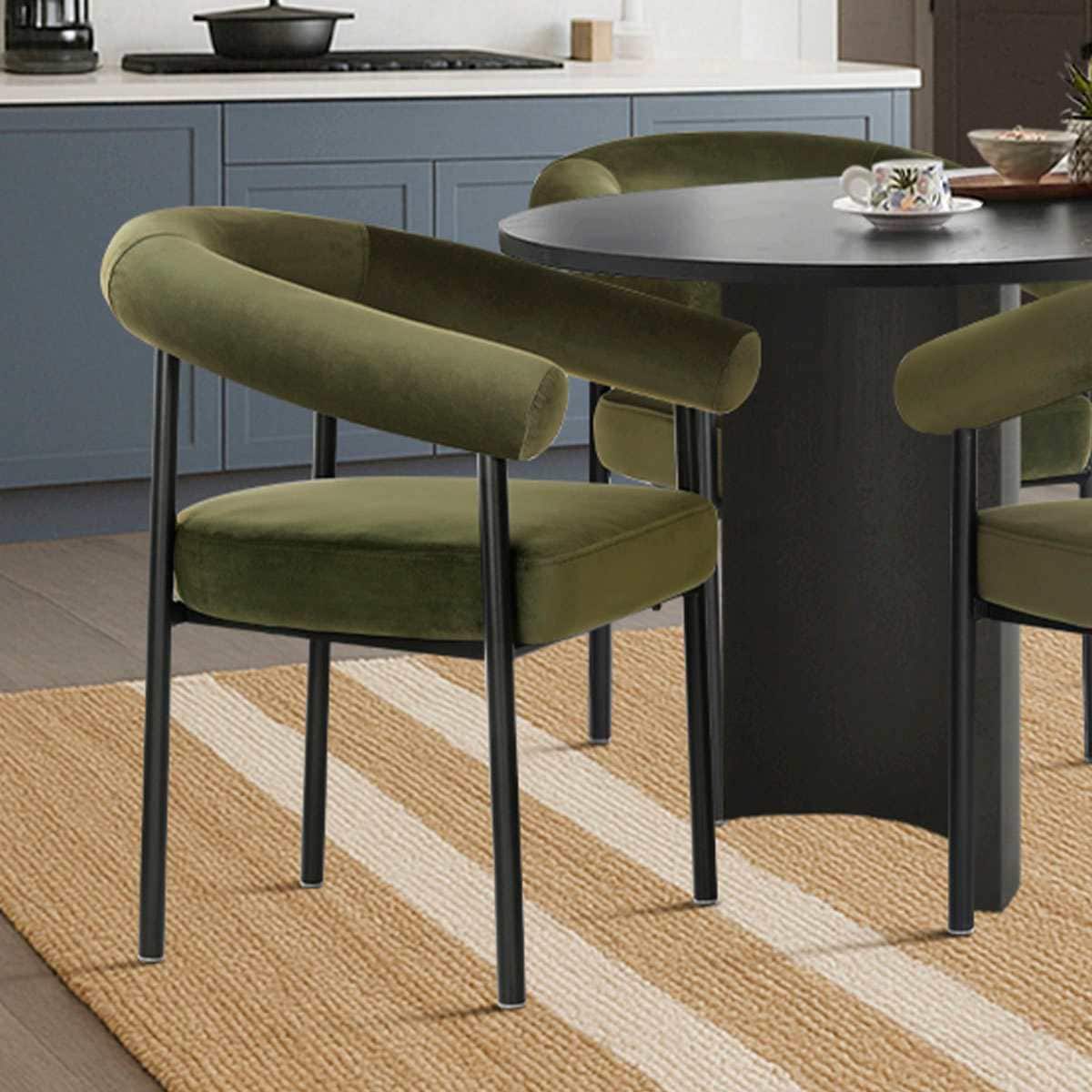 Maison Boucle DWEN-79BK+NYC-GREEN6 Dining-Sets - View #2
