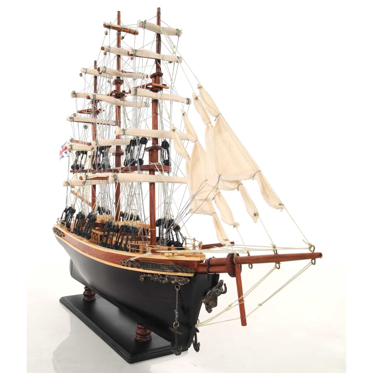 HomeRoots Wooden Boat Model with Interior Ribs, Oars, and Brass Nameplate -  24.5-in White in the Decorative Accessories department at