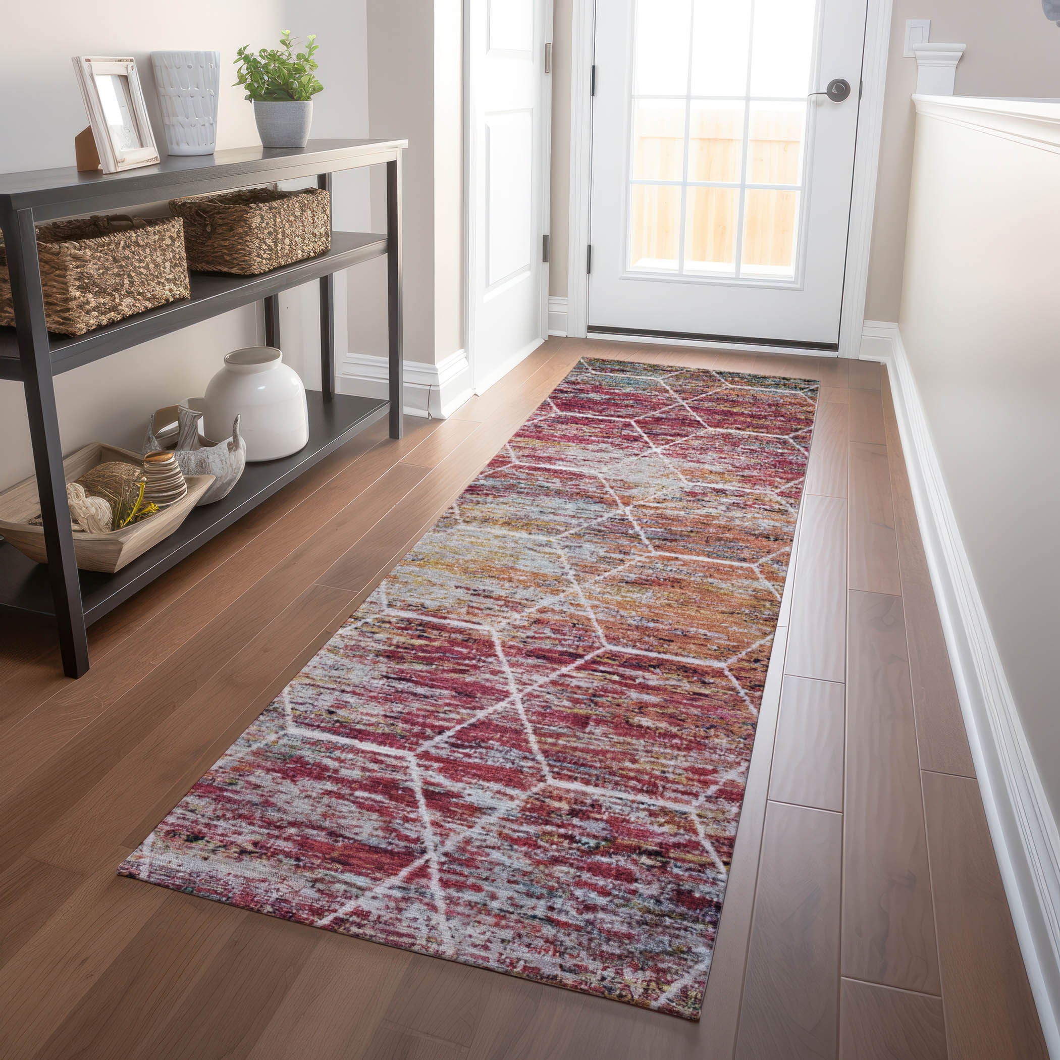 Addison Rugs ACN1724PI2X8 Chantille ACN1724PI 2 x 7 (ft) Loomed Pink Rectangular Indoor/Outdoor Machine washable Pet Friendly Area rug