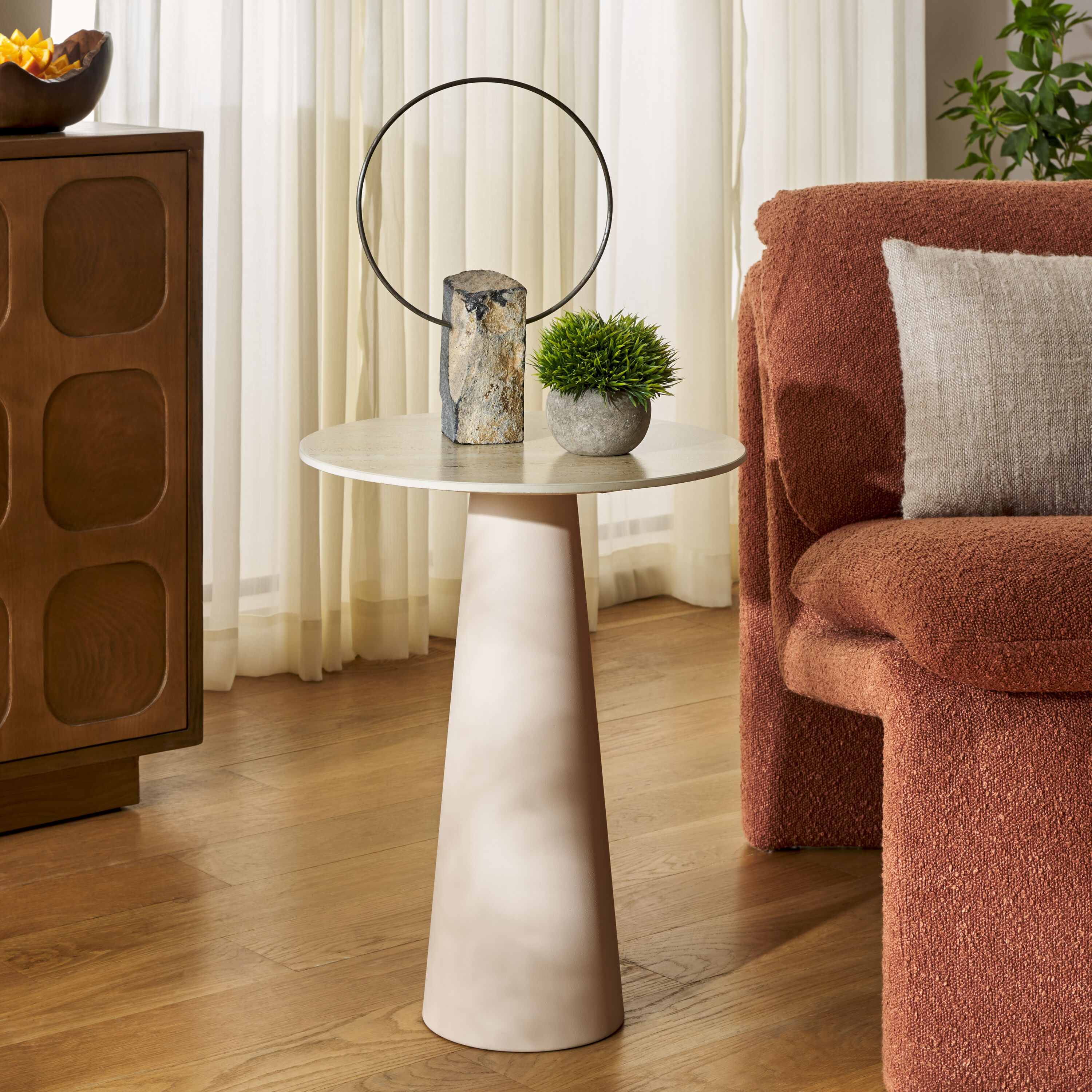 Safavieh ACC2901A Modern Ceramic Top With Powder Coated Accent Table Set