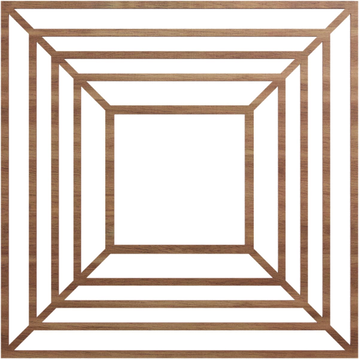 Ekena Millwork CMWP26X26X0250RAWA Raven Fretwork Pierced 26-in W x 26-in L Modern Walnut Wood Whole Ceiling Medallion