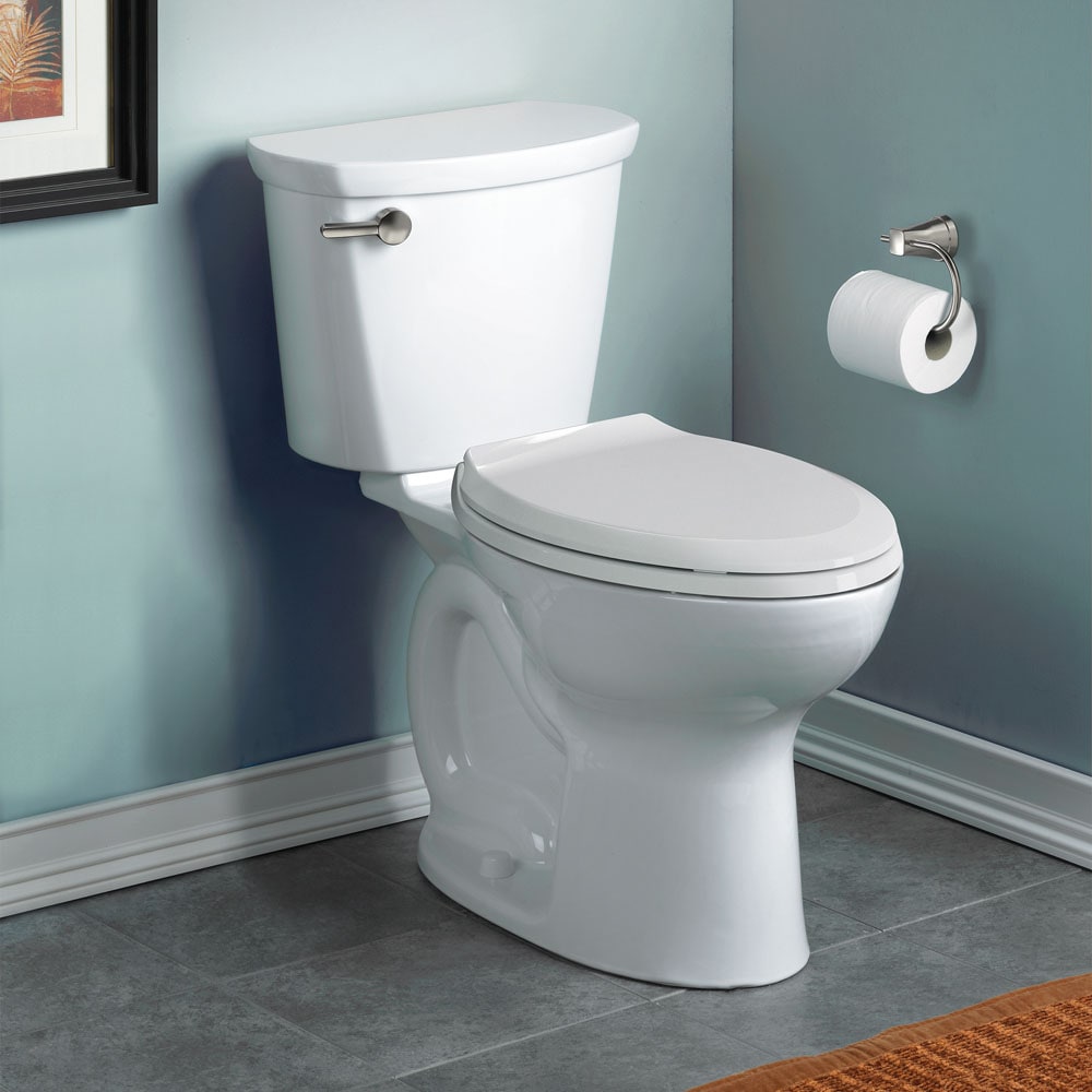 American Standard 215AA104.020 Cadet 3 White Round Chair height 2-piece Toilet 12-in Rough-In WaterSense 1.28 GPF