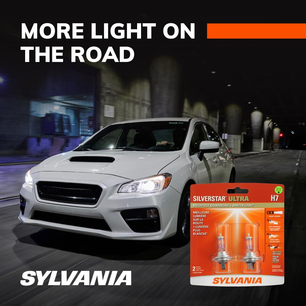SYLVANIA - H7 SilverStar - High Performance Halogen Headlight Bulb, High  Beam, Low Beam and Fog Replacement Bulb, Brighter Downroad with Whiter  Light
