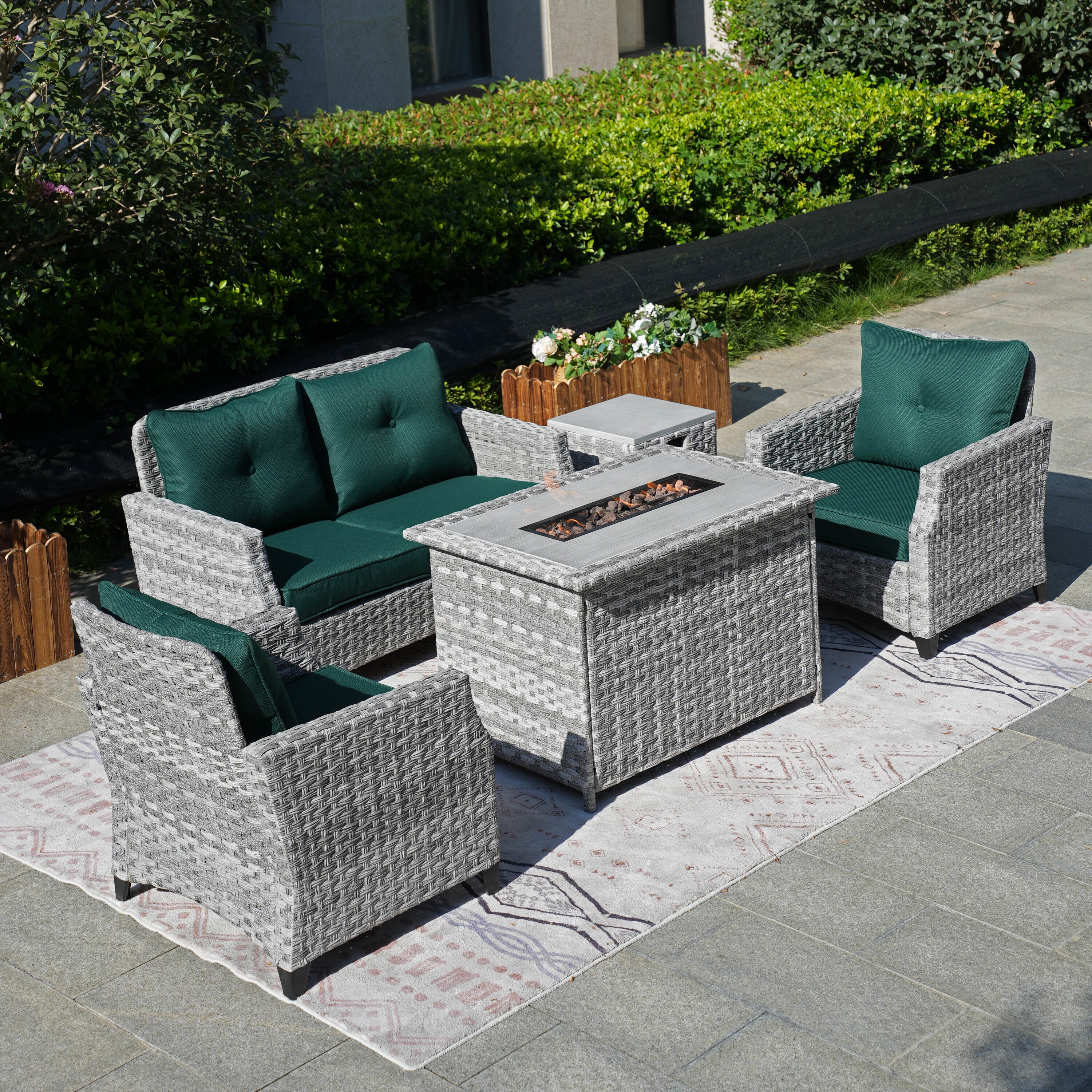Moda Furnishings PAF-1801-H-GREEN Patio-Conversation-Sets - View #5