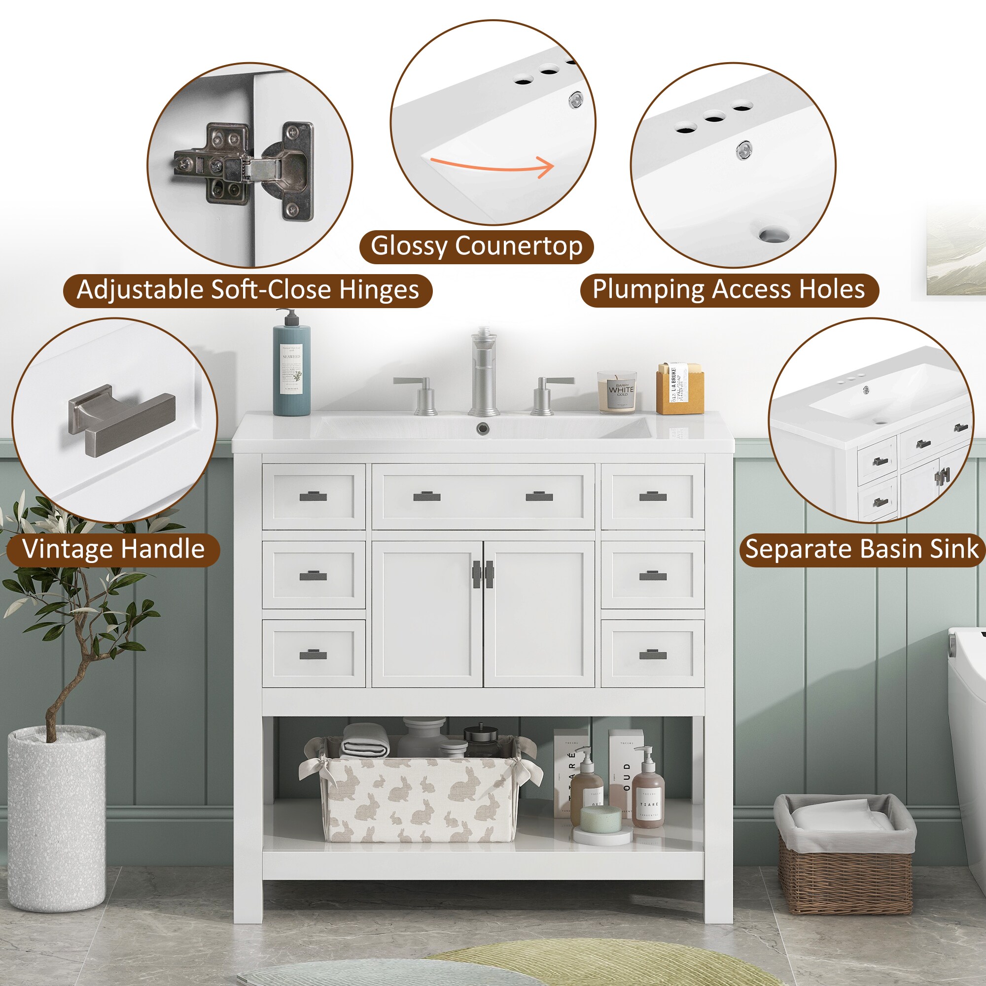 Siavonce ZX-113122 Bath-Vanity-Combo - View #12