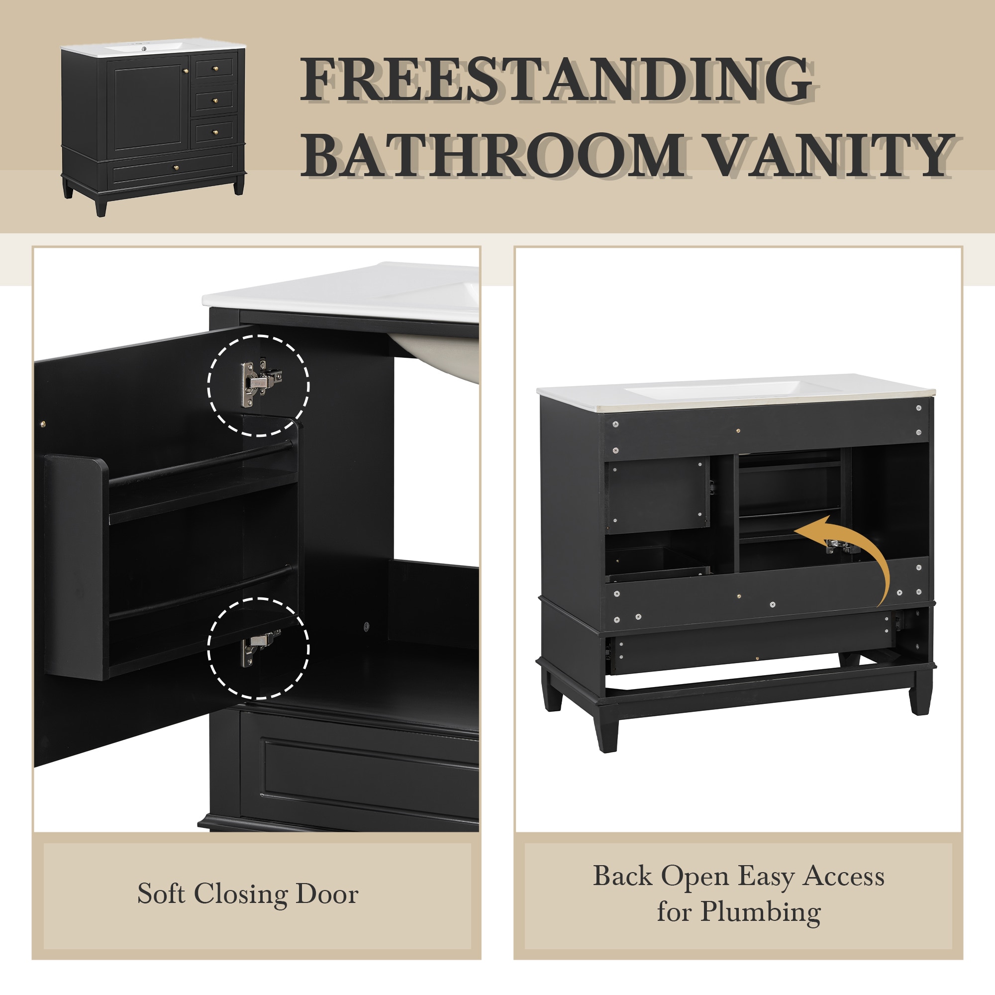 ModernLuxe L3P-N725P296576B Bath-Vanity-Combo - View #8
