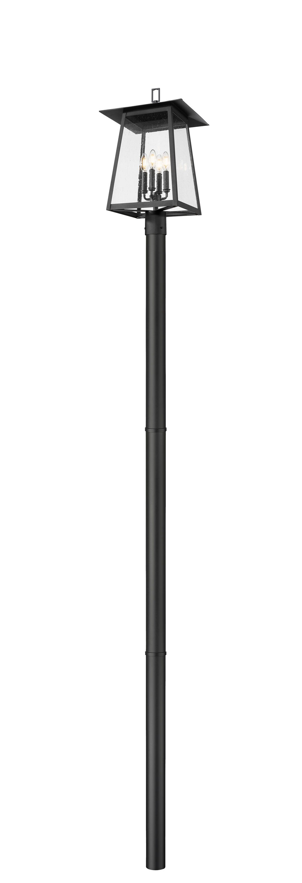 Z-Lite 5015PHBR-5009P96-BK Complete-Post-Lights - View #4