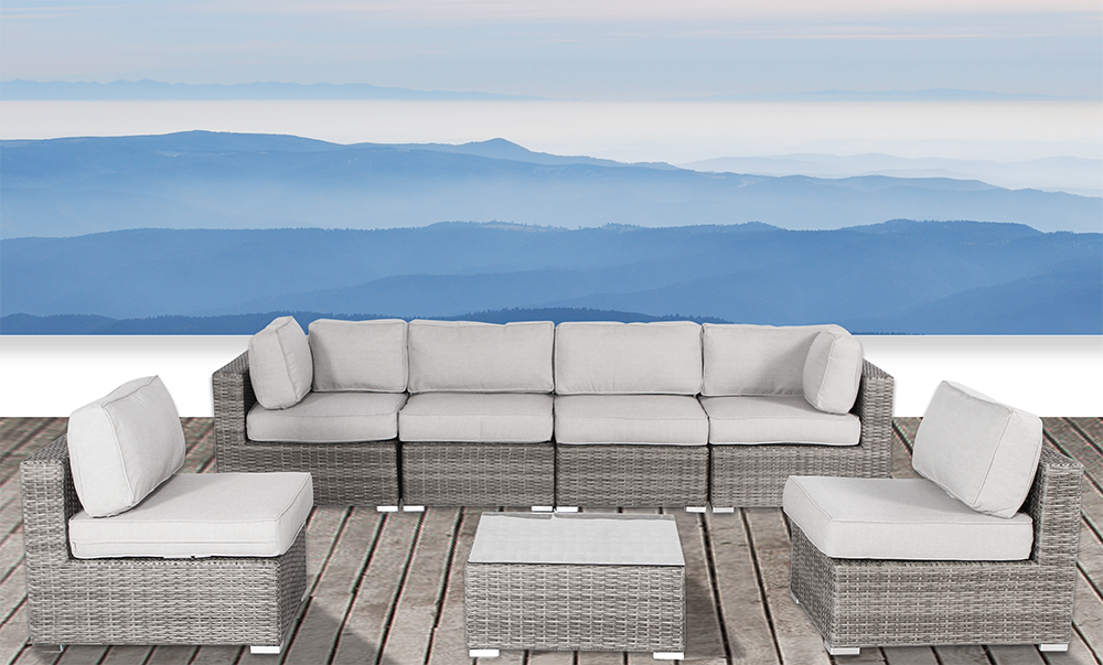 Living Source International CM-4311 Sofa Rectangle Wicker Outdoor End 40-in W x 55-in L