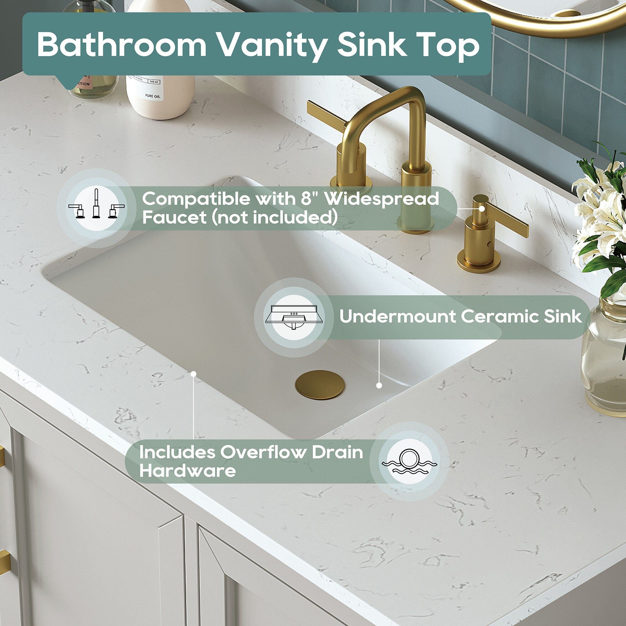 DELUXE LIVING V24028-42FG Bath-Vanity-Combo - View #3