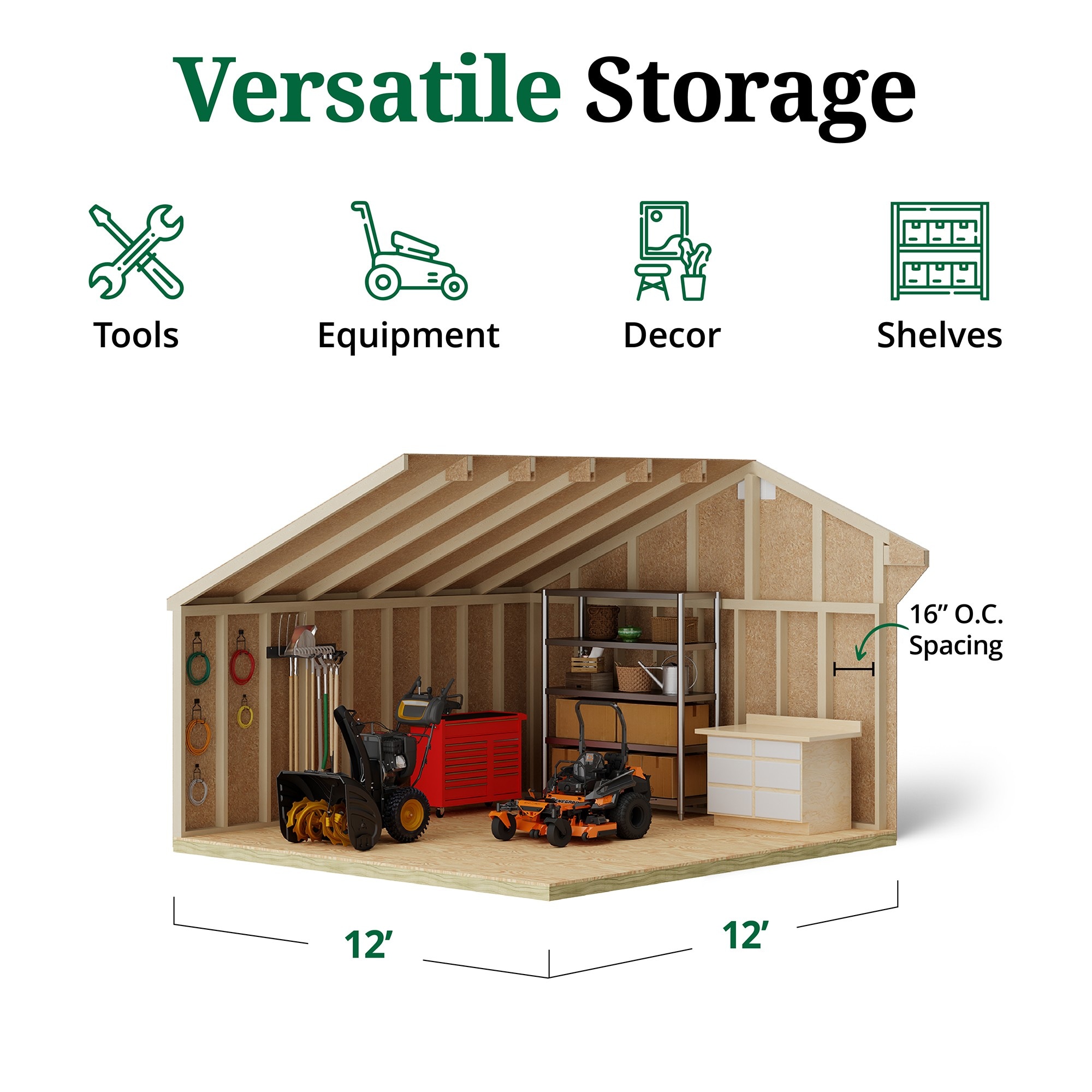 Little Cottage Co 12X12 CSB-PNK Wood-Storage-Buildings - View #5