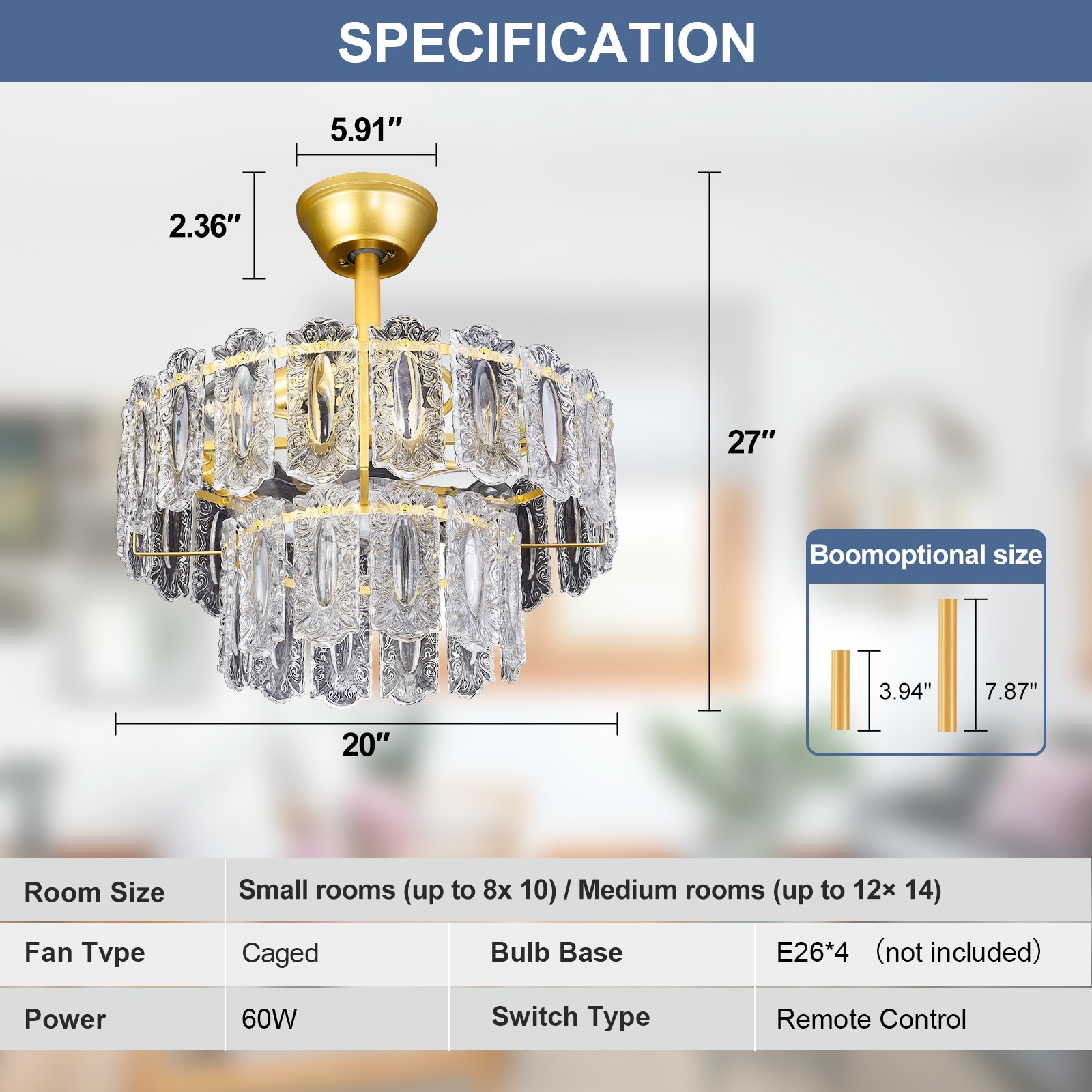 Dovanpaul 236-20A-GD Ceiling-Fans - View #4