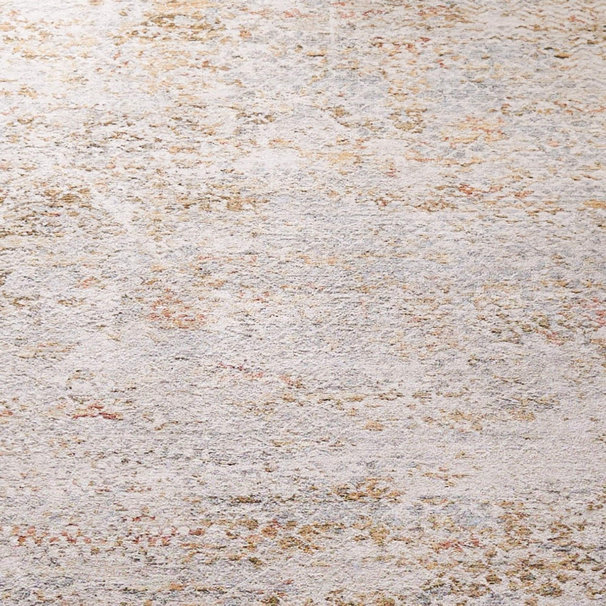 Adrianna Blue and Gold Reversible Synthetic 4' x 6' Area Rug