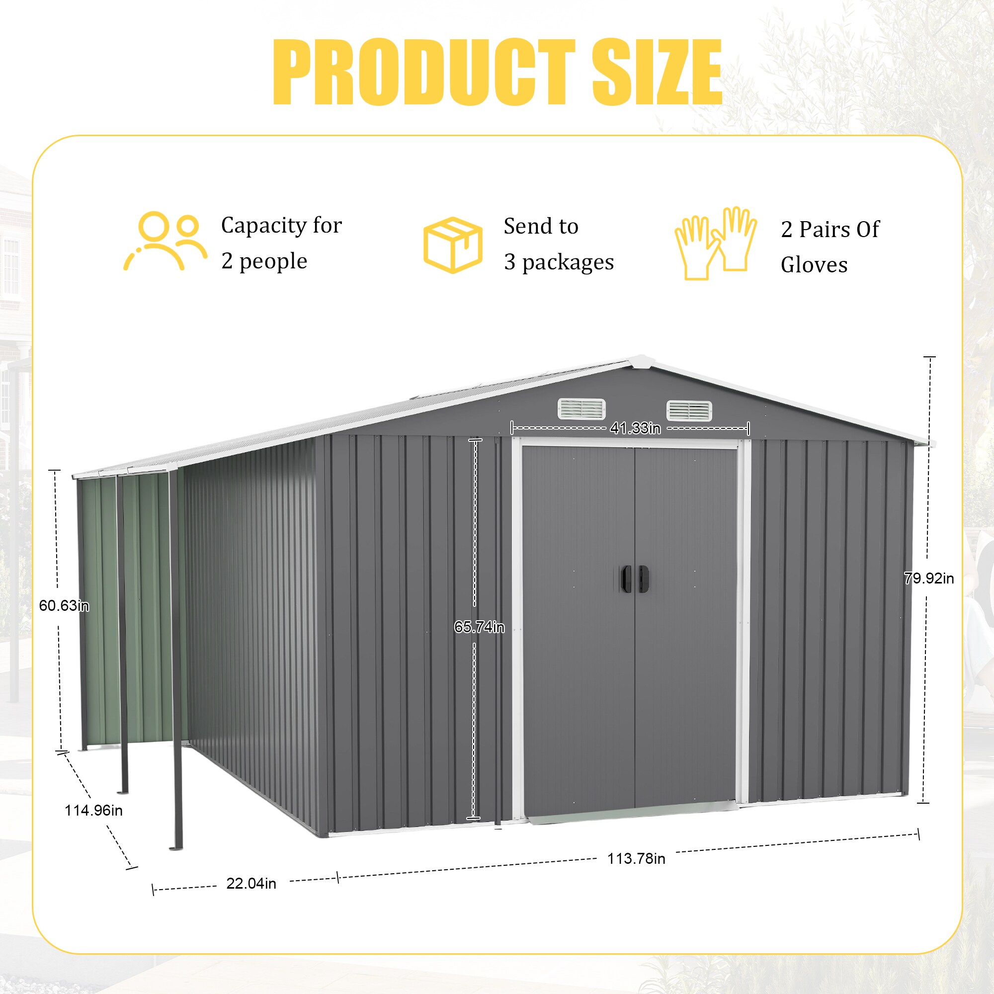 LOVMOR SF-J-W1598S00034 Metal-Storage-Buildings-Sheds - View #4