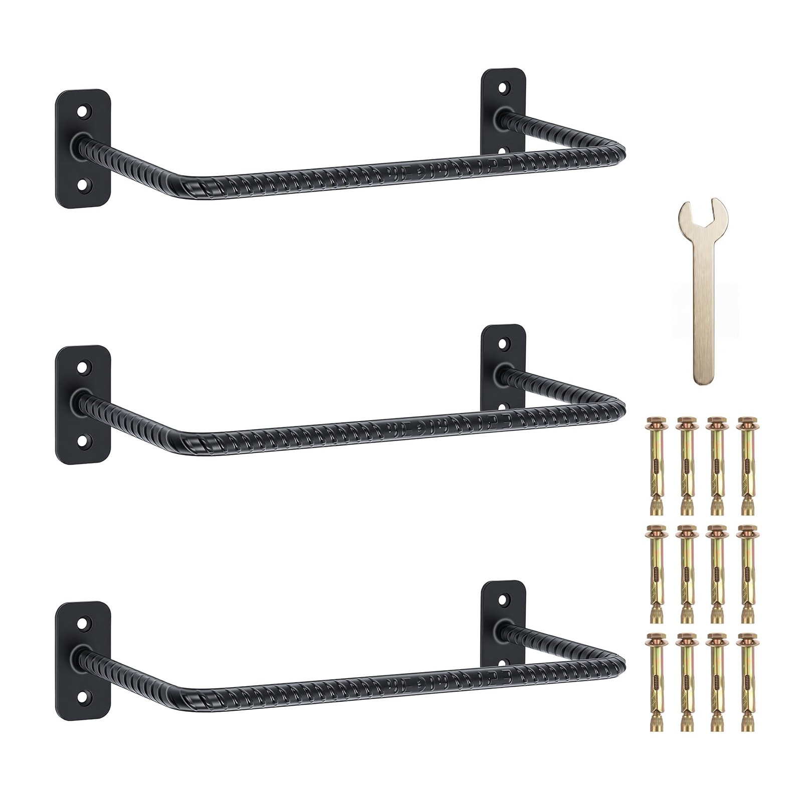 Oyezvary  3 Rung Window Well Ladder Heavy Duty Steel Basement Egress Ladder Wall Mount Climbing Rungs for Home Loft Attic Bunk Bed Fire Escape