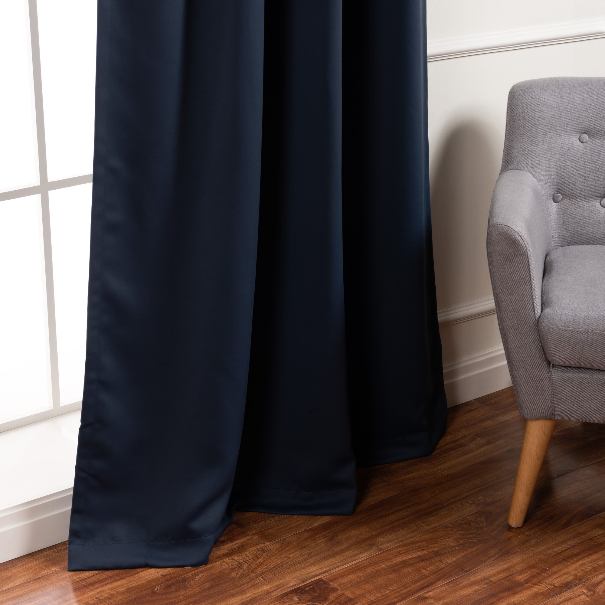 Best Home Fashion SOLID-132-NAVY curtains - View #5