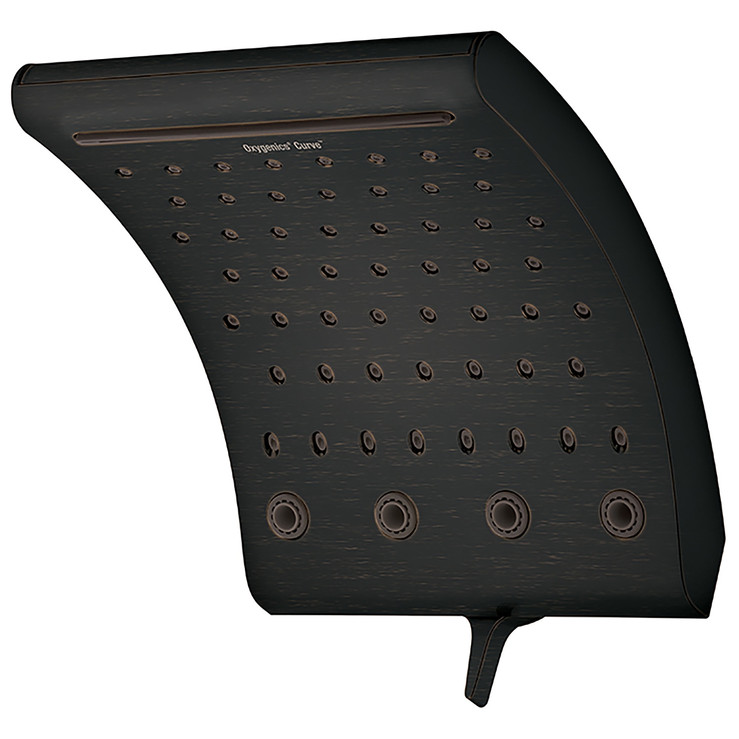 Oxygenics 43888 3 -Spray Oil Rubbed Bronze 7.09-in Rectangle Fixed High Pressure Rain Shower Head 1.8 GPM