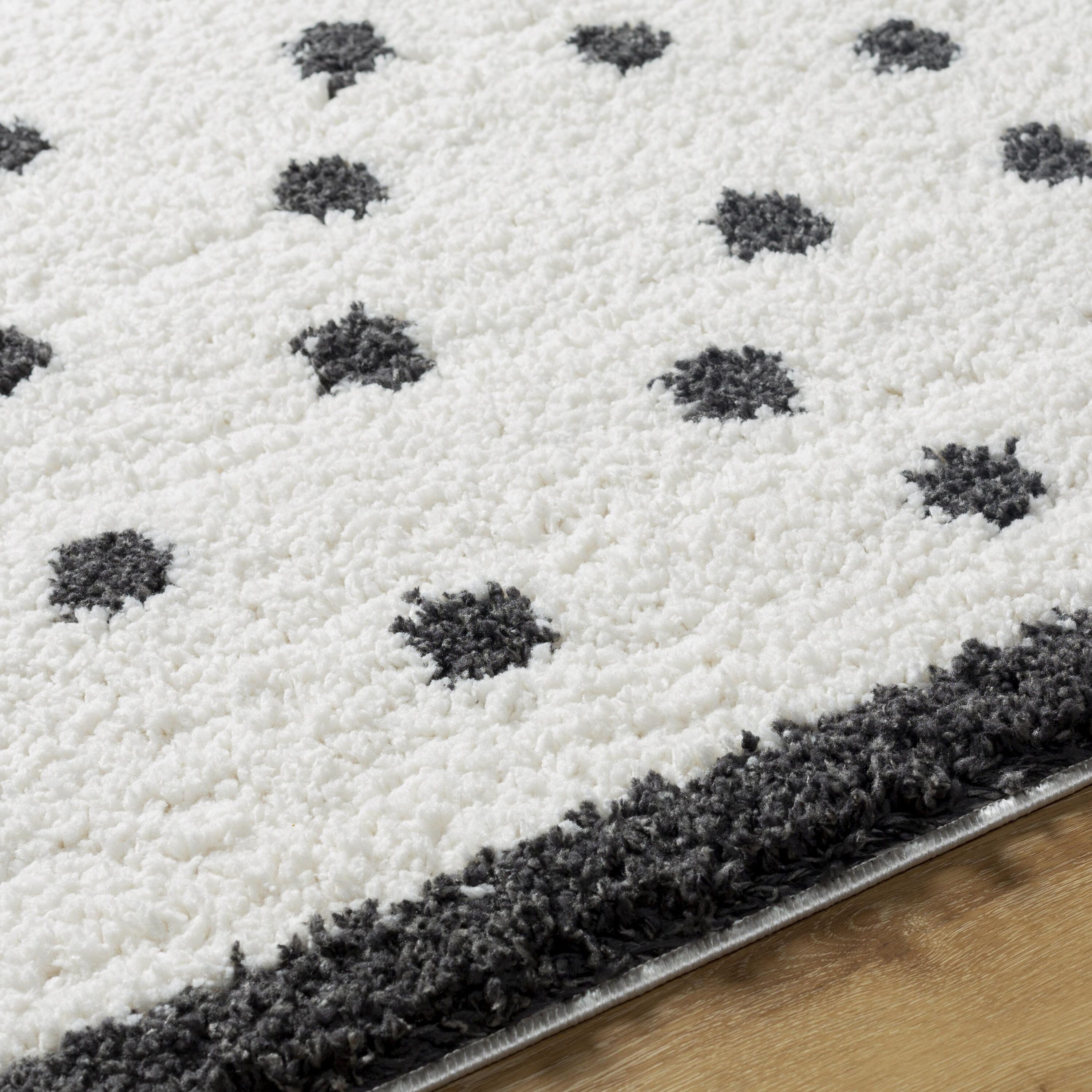 Livabliss BMM2301-537 Birmingham 5 x 7 (ft) Polyester Ivory/Black Rectangular Indoor Mid-Century Modern Area rug