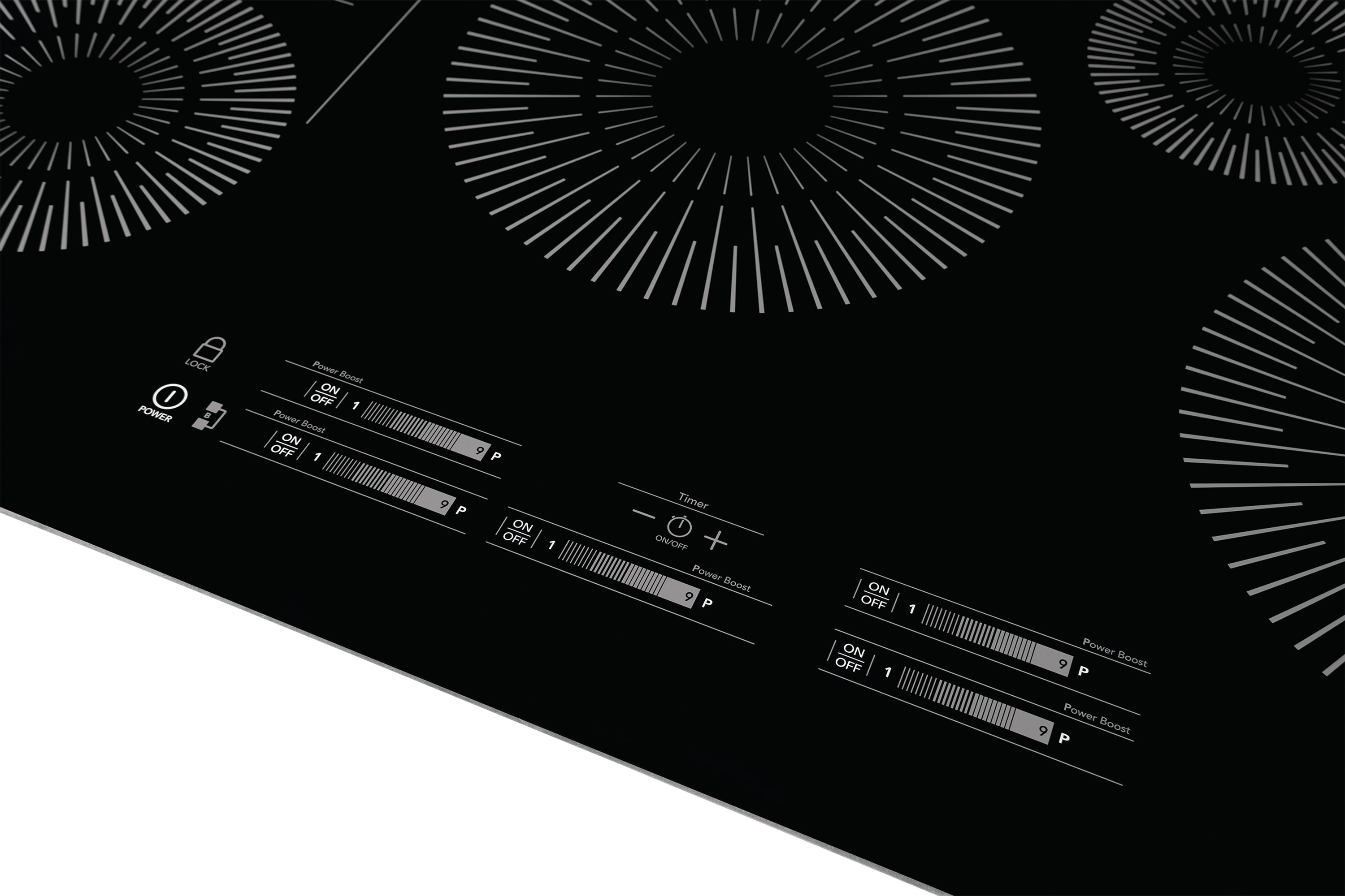 36" Black Induction Cooktop with Touch Control and 5 Burners