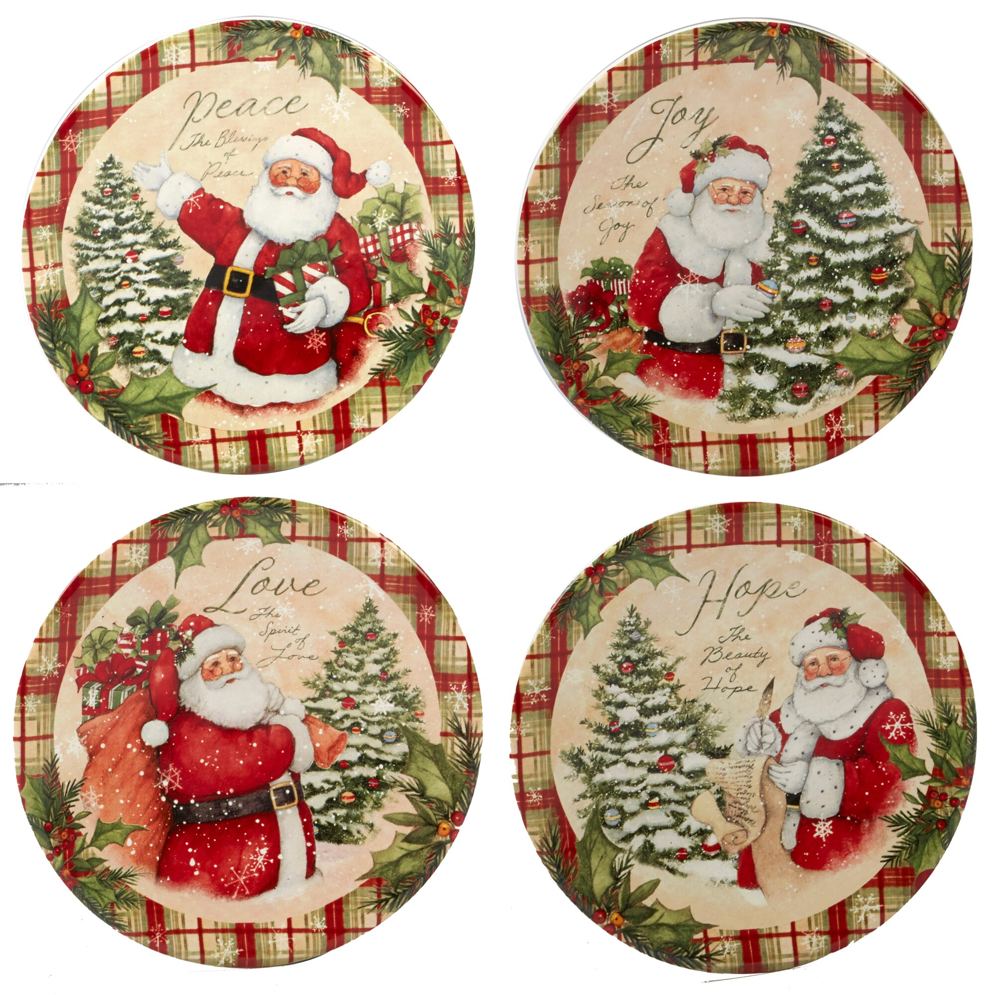 Certified International Traditional Square Earthenware Christmas ...