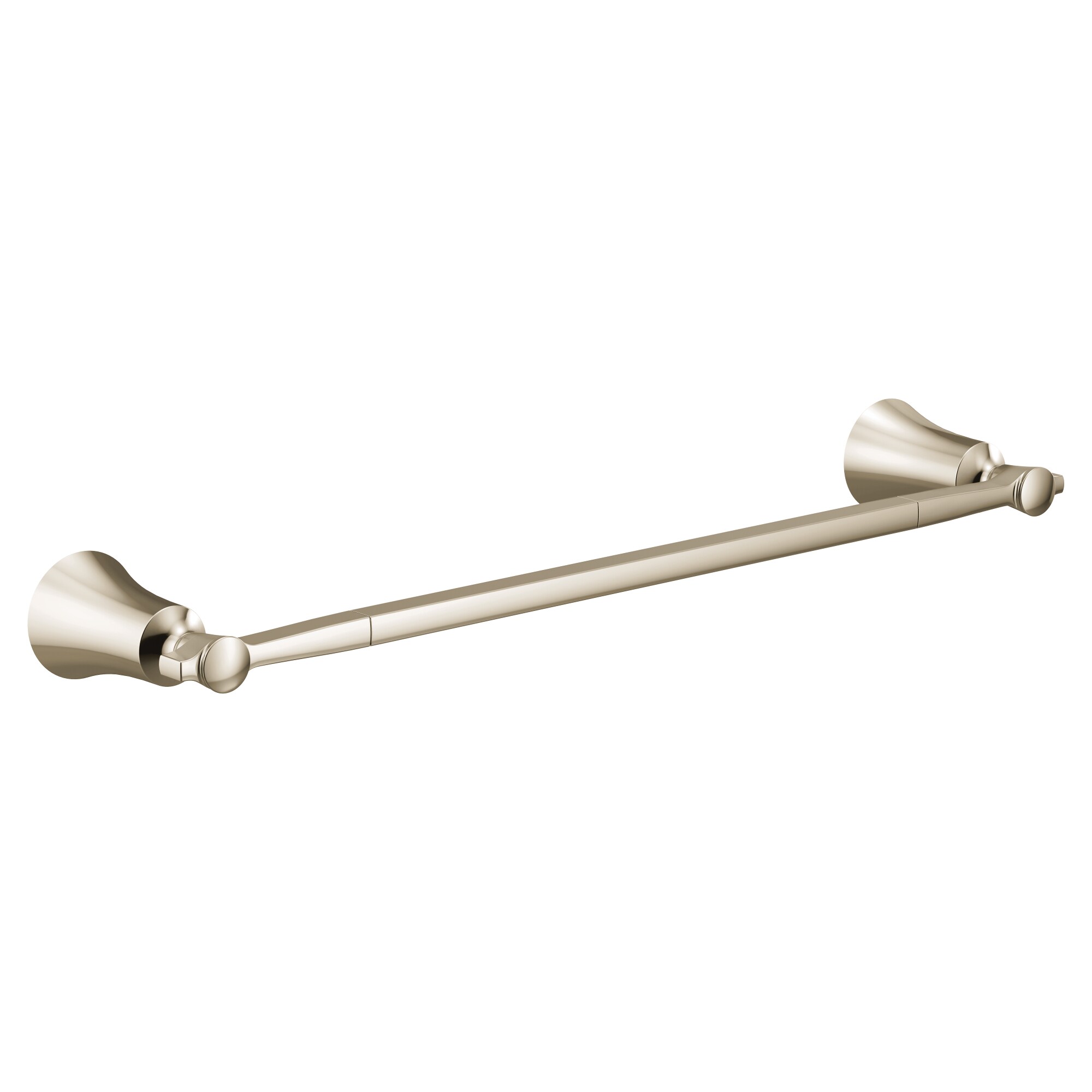 Moen YB0324NL Flara 24-in Polished Nickel Wall mount Single Towel Bar