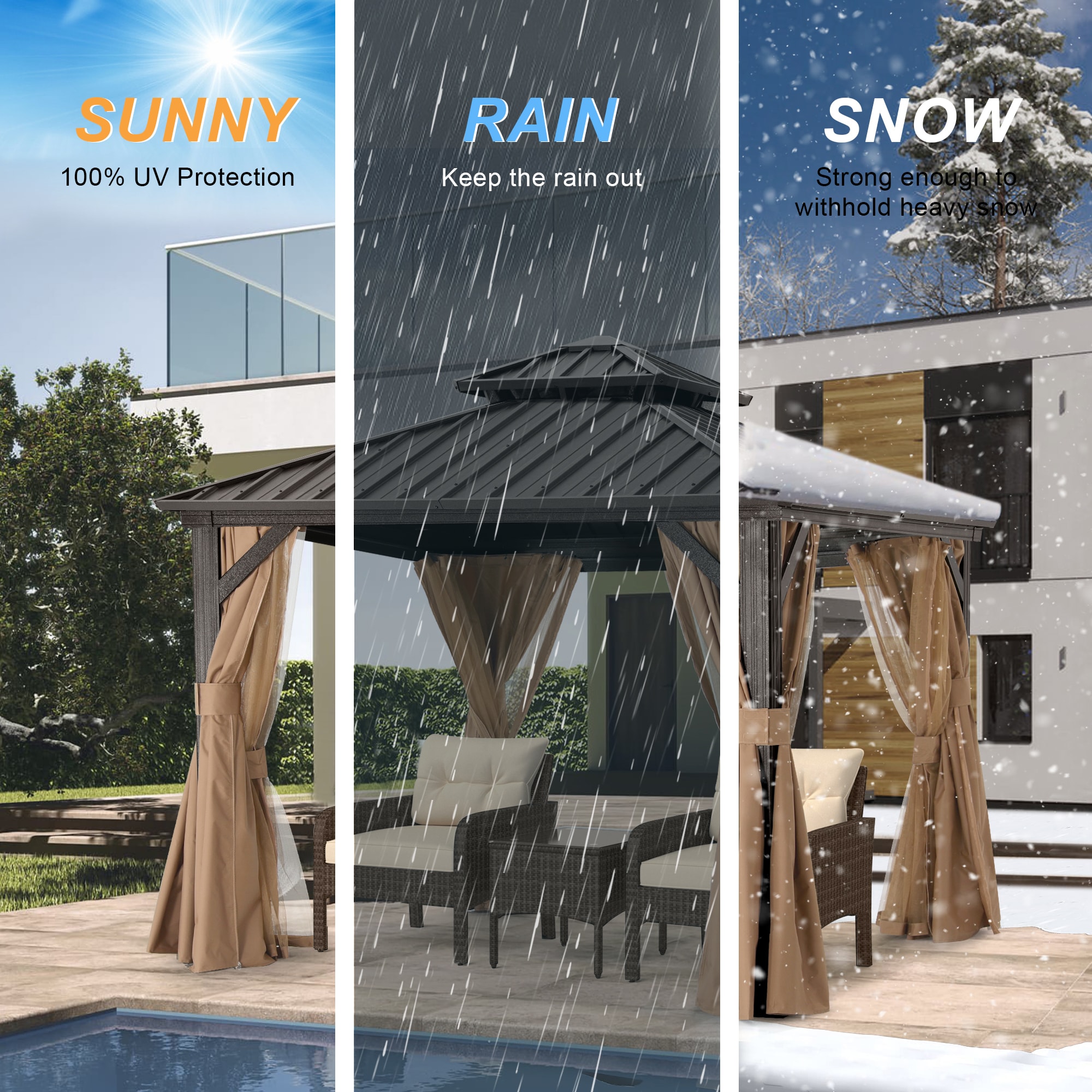 ABCCANOPY 9USLS6923A22TA58KKFH Wood-Resin-Gazebos - View #3