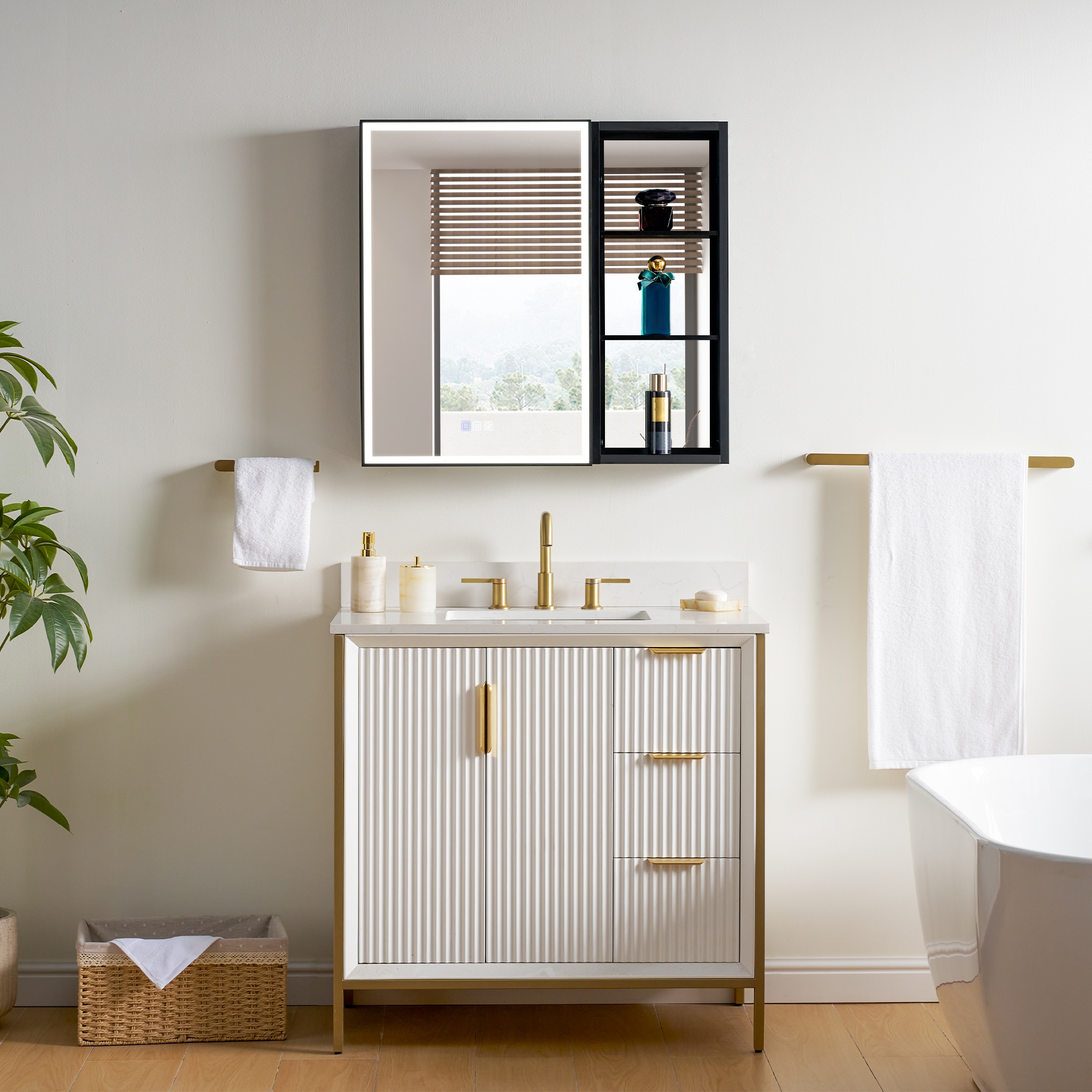 WELLFOR W12MCL2030L-MC Bathroom-Medicine-Cabinets - View #3