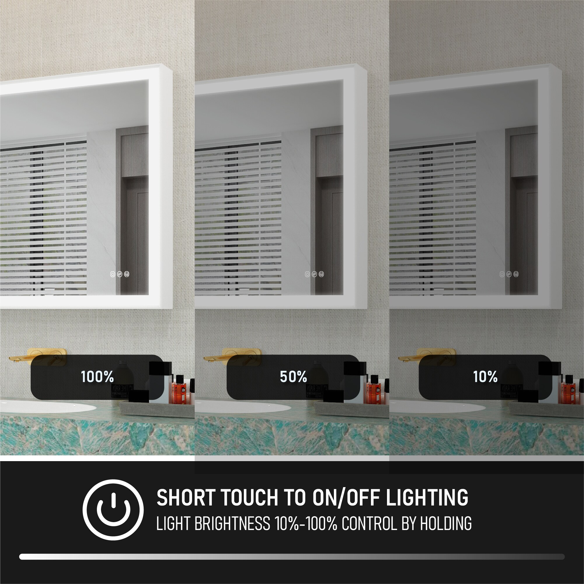 Forclover HE-33MK4836 Framed-Bath-Mirrors - View #9