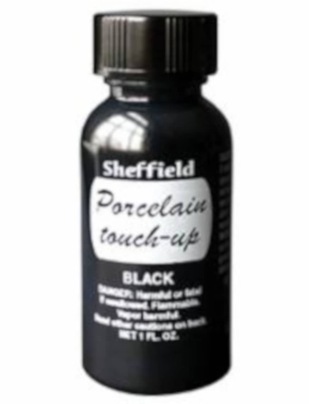 Sheffield 814415 Appliance Touch-up Paint, Black, 1 Fl Oz, Brush Applicator Cap, Sold Each