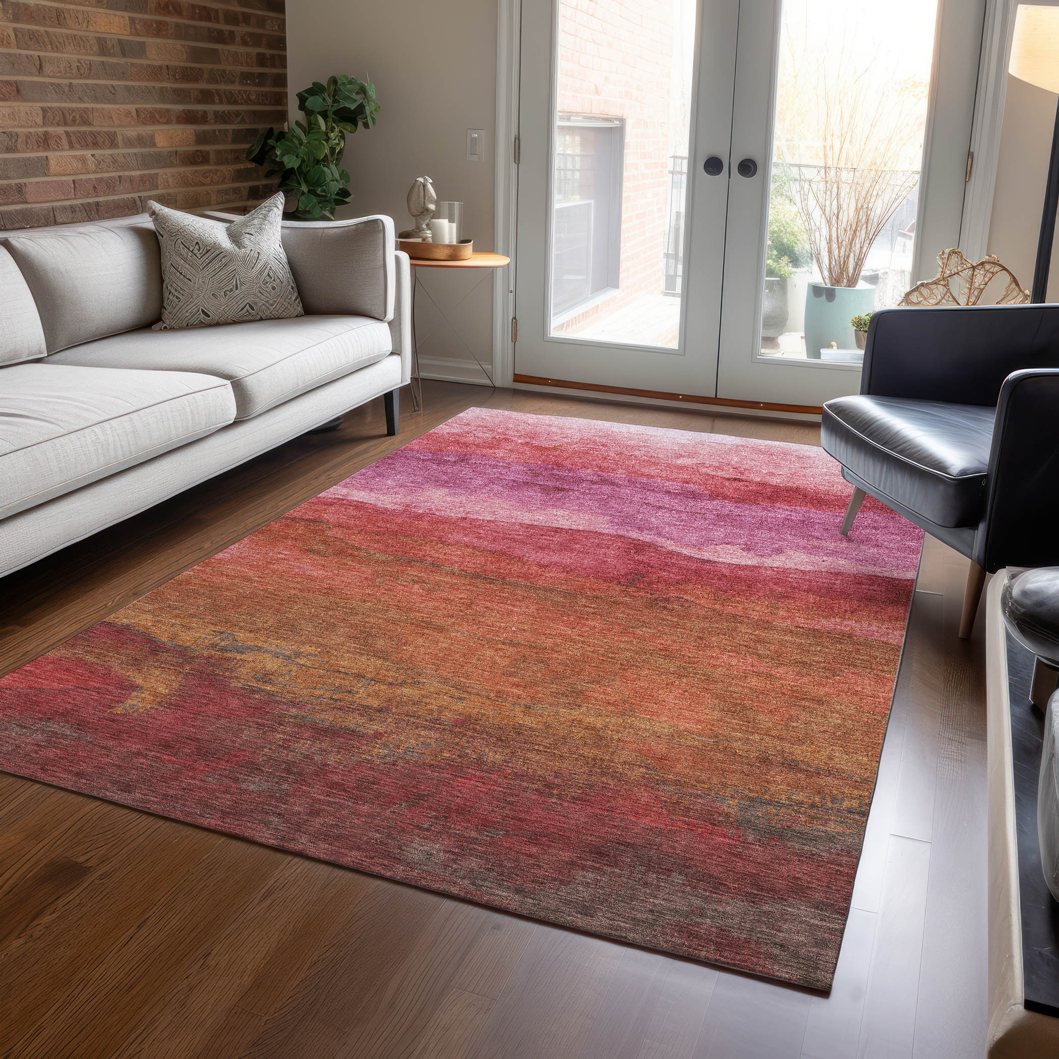 Addison Rugs ACN1699BL8X10 Chantille ACN1699BL 8 x 10 (ft) Loomed Polyester Blush Rectangular Indoor/Outdoor Machine washable Area rug